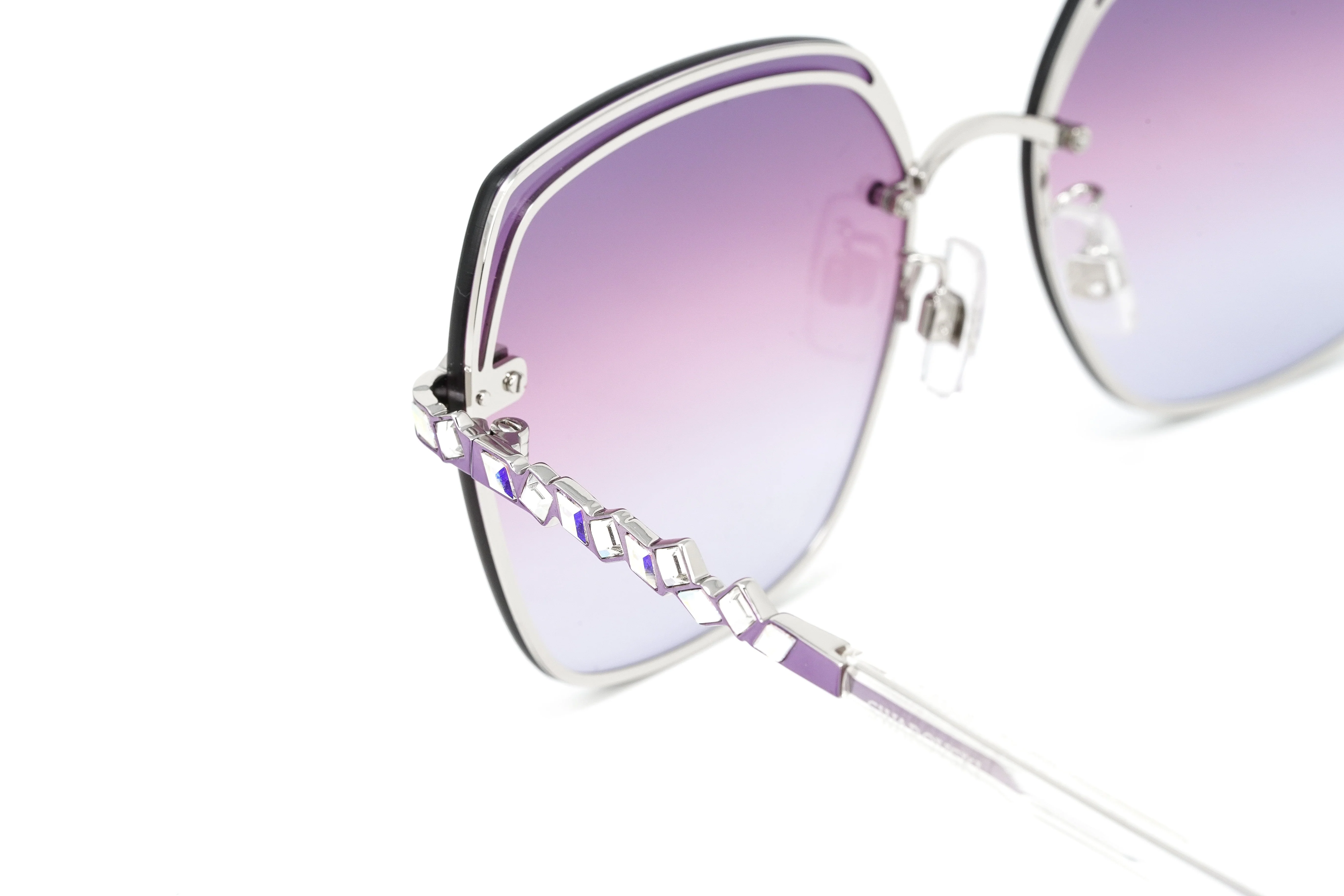 Swarovski Women's Sunglasses Square Gradient Purple - Image 5