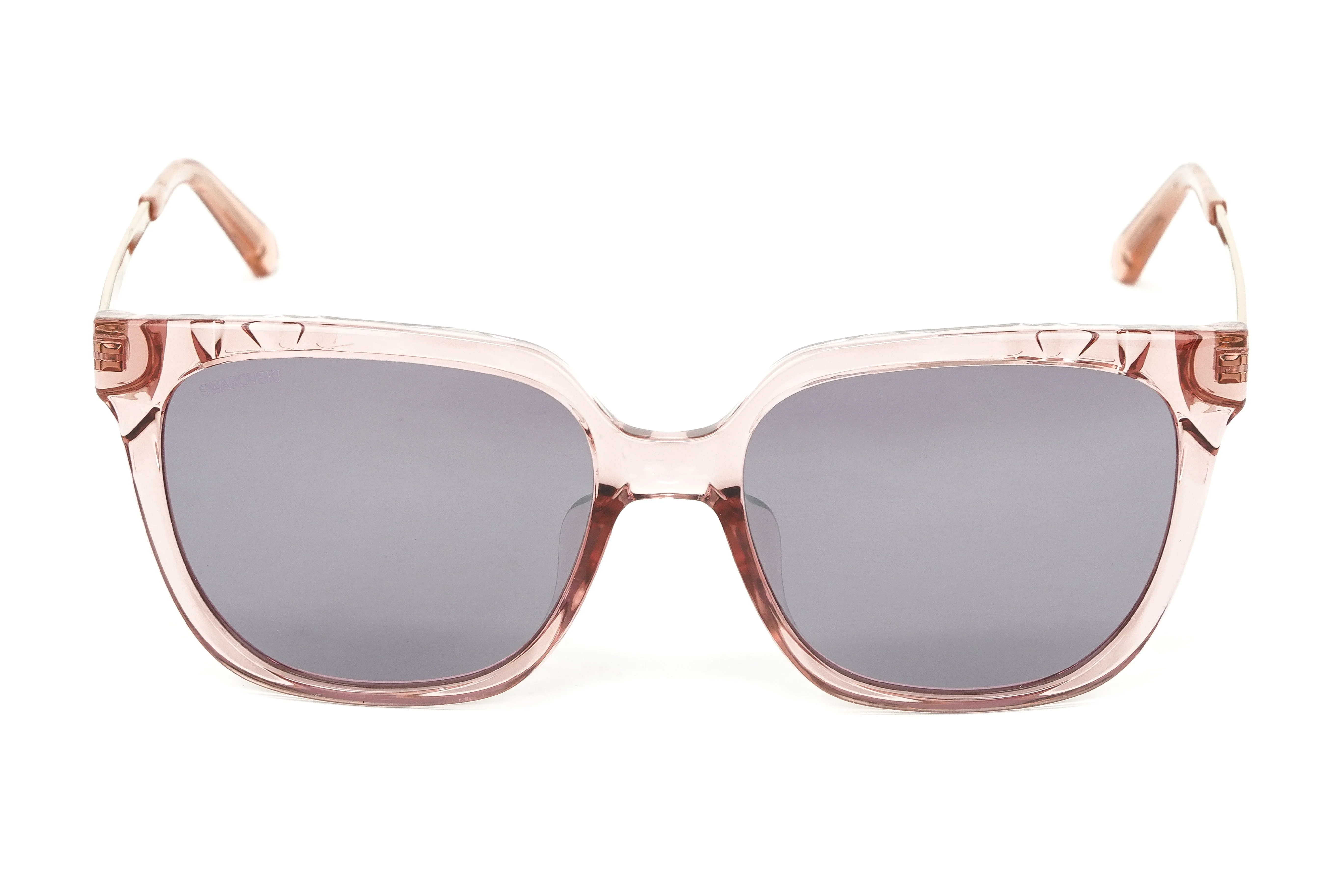 Swarovski Women's Sunglasses Square Translucent Pink