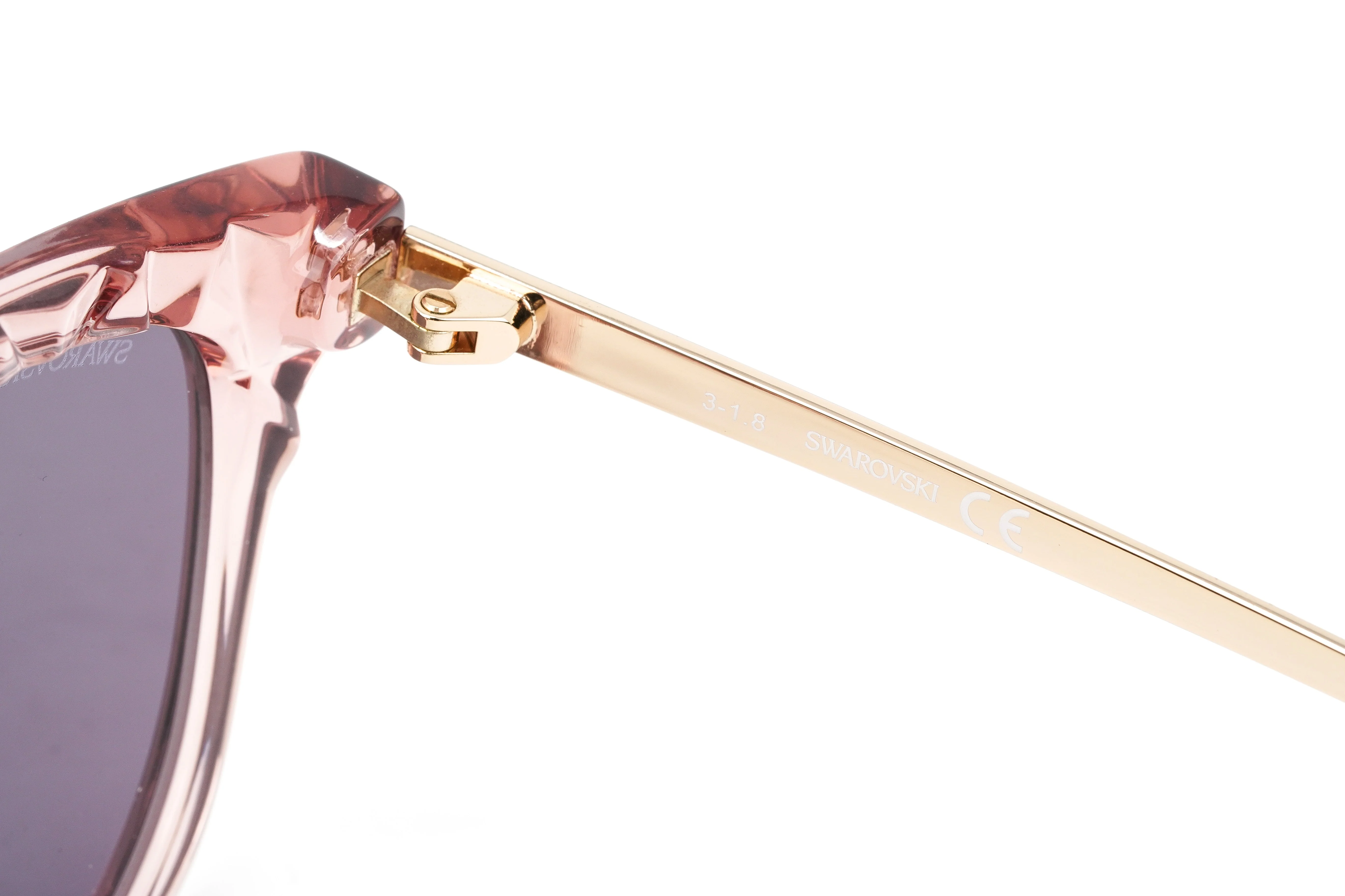 Swarovski Women's Sunglasses Square Translucent Pink - Image 3