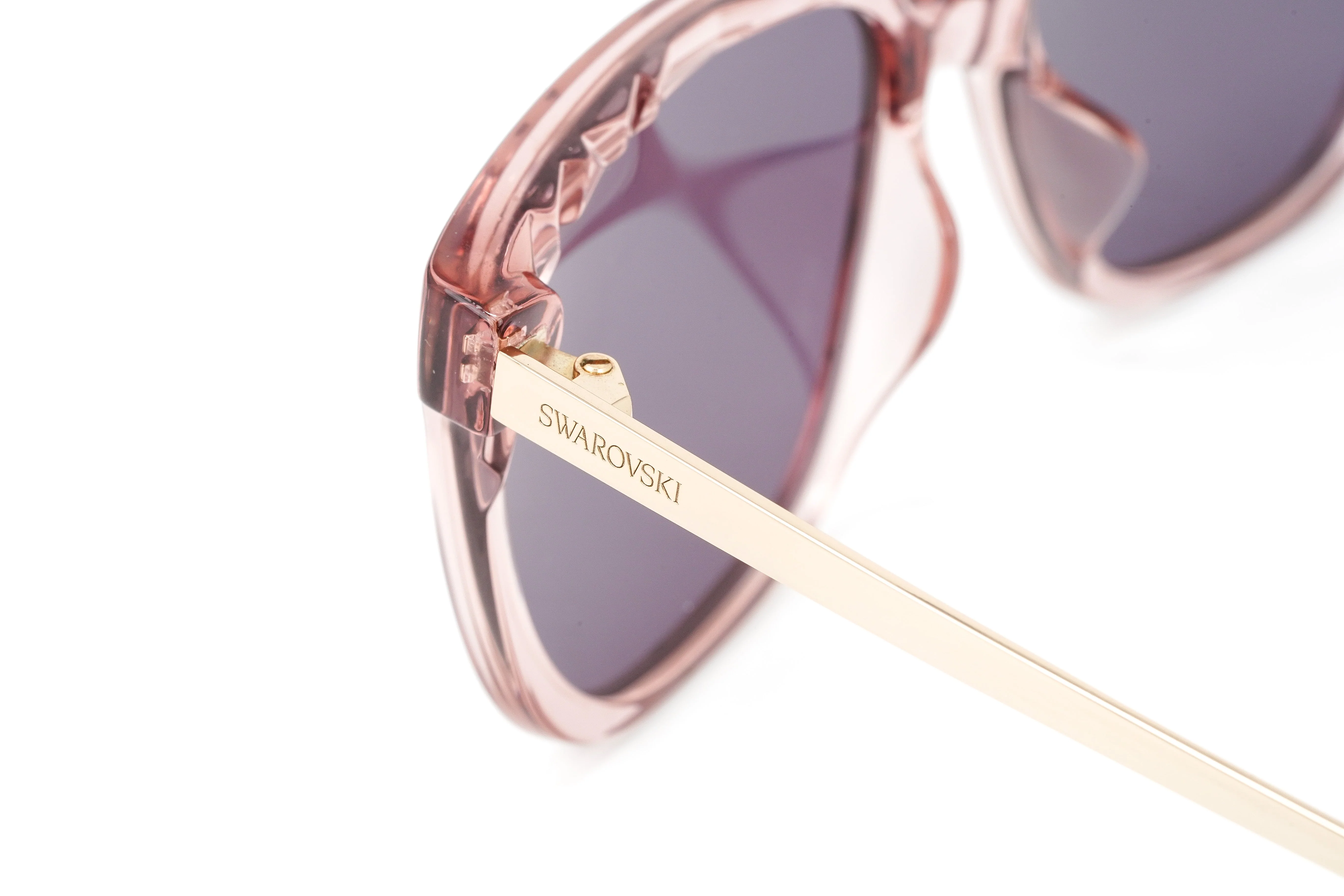 Swarovski Women's Sunglasses Square Translucent Pink - Image 5