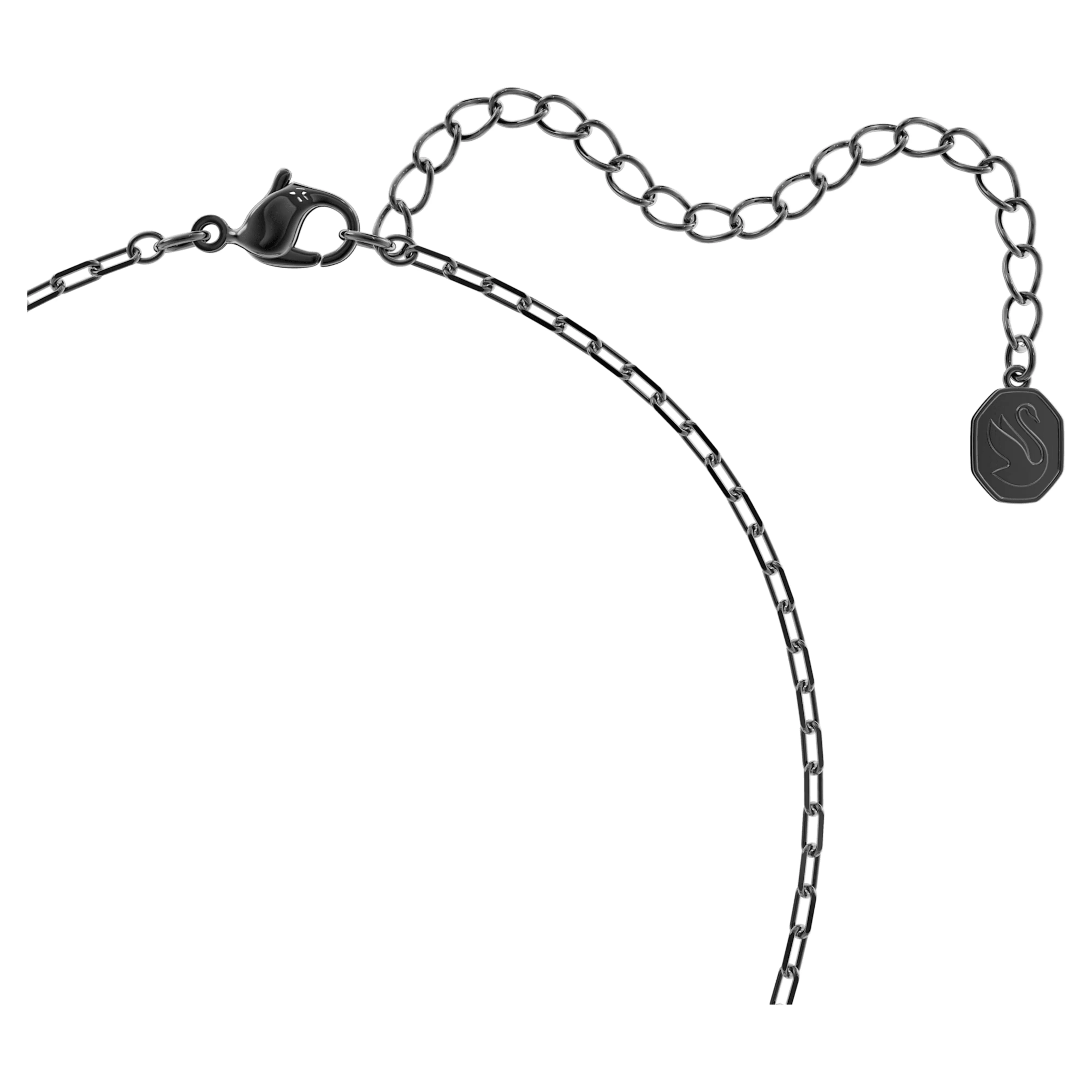 Swarovski Zodiac Tiger Pendant Necklace Grey Ruthenium Plated - Image 5