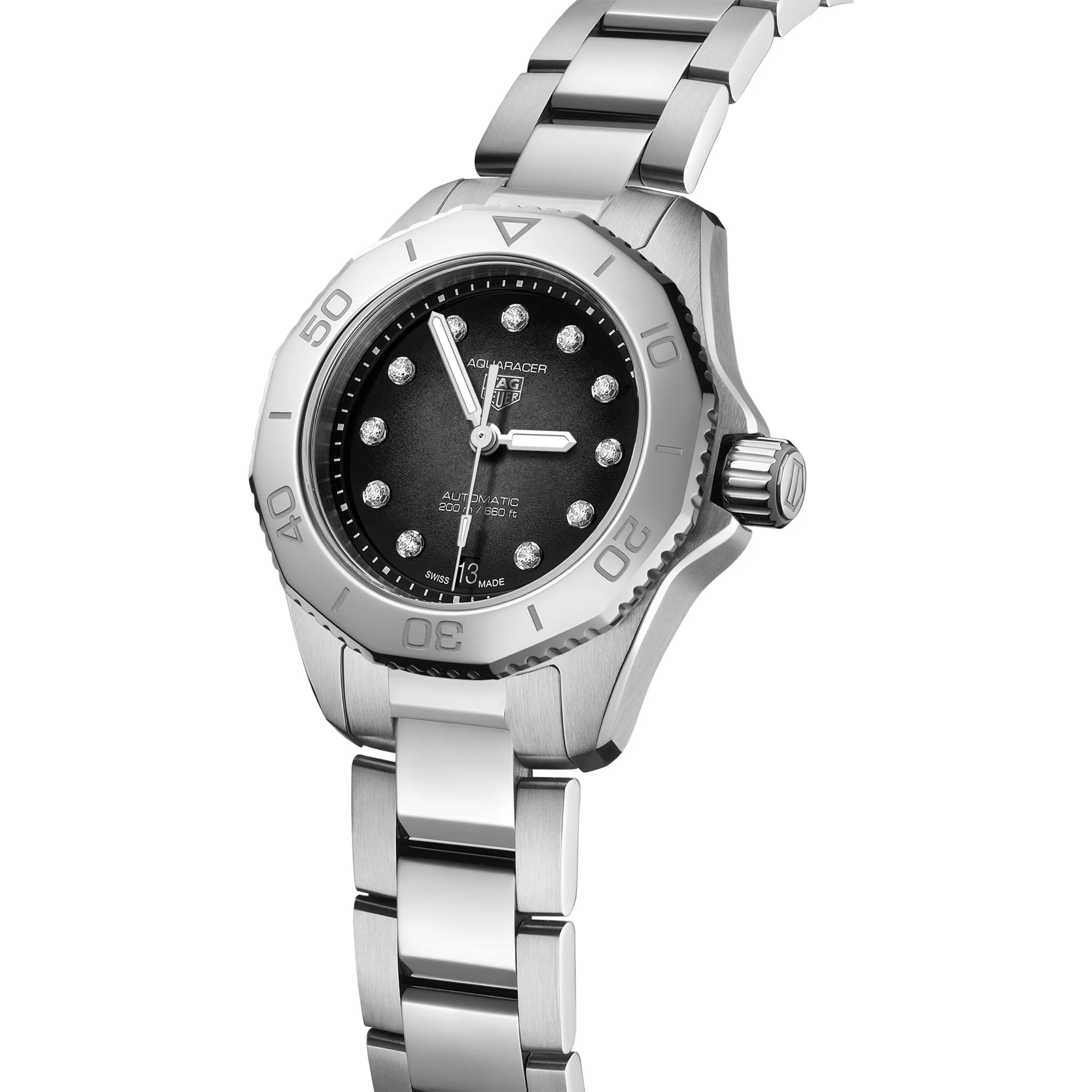 TAG Heuer Aquaracer Professional 200 Ladies Black Automatic Watch - Image 4