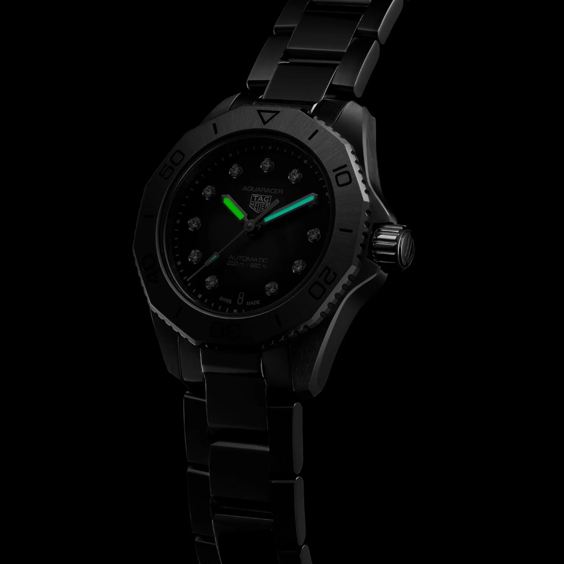 TAG Heuer Aquaracer Professional 200 Ladies Black Automatic Watch - Image 5