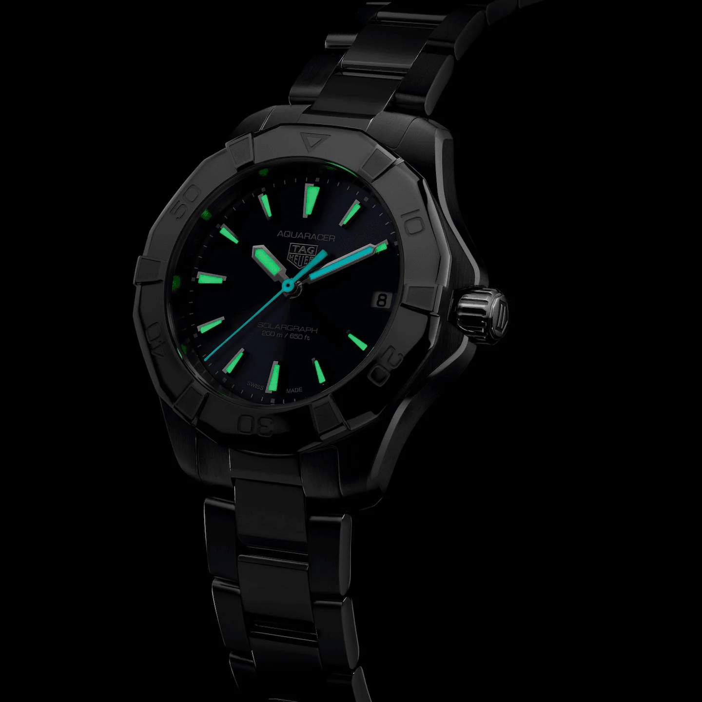 TAG Heuer Aquaracer Professional 200 Solargraph Ladies Blue Watch - Image 6