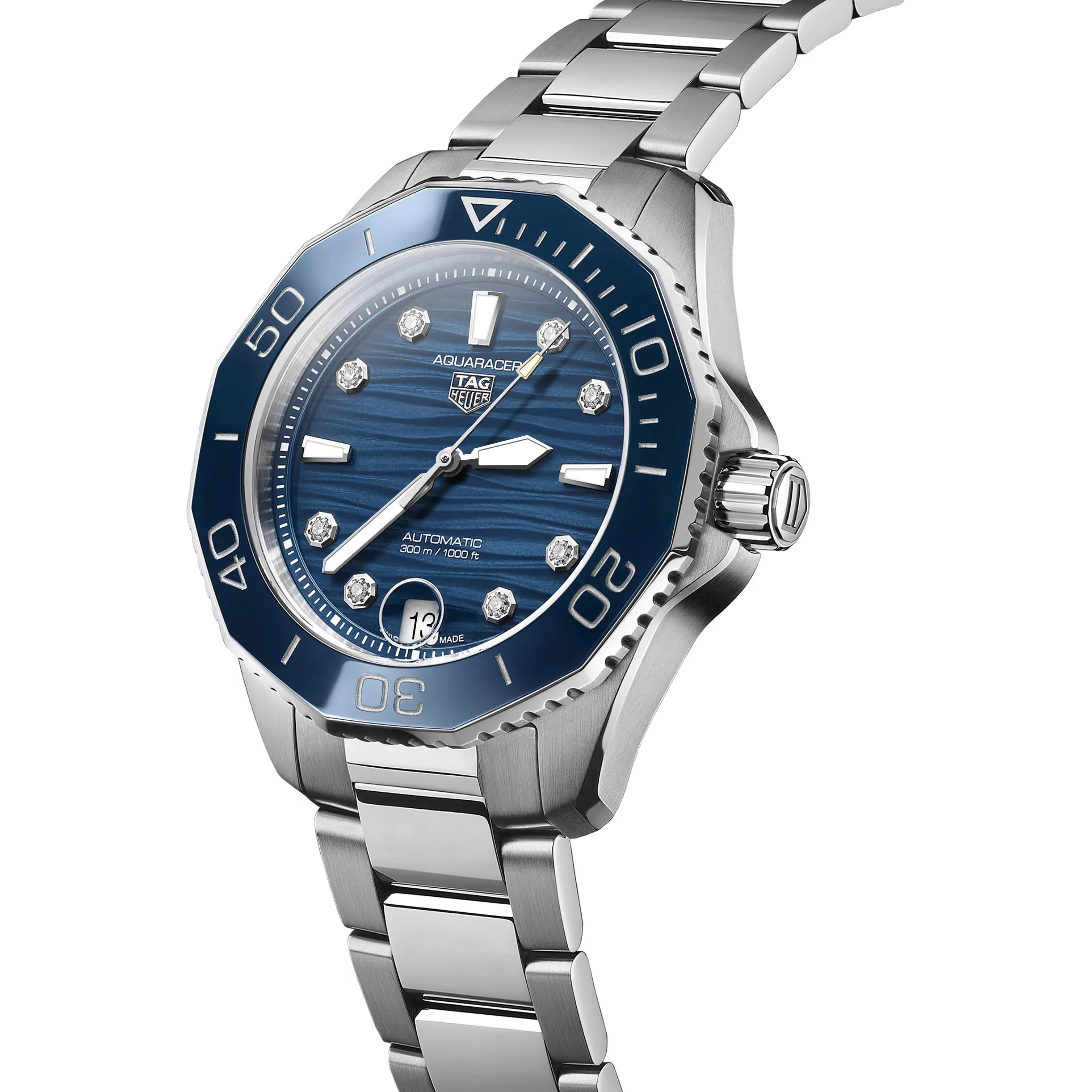 TAG Heuer Aquaracer Professional 300 Ladies Blue Automatic Watch - Image 4