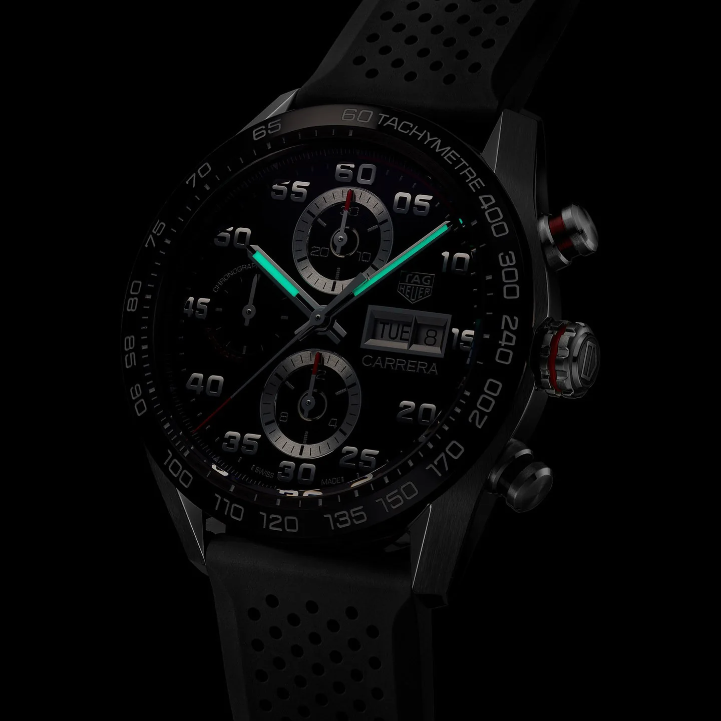 Tag Heuer Carrera Men's Black Chronograph Watch - Image 6