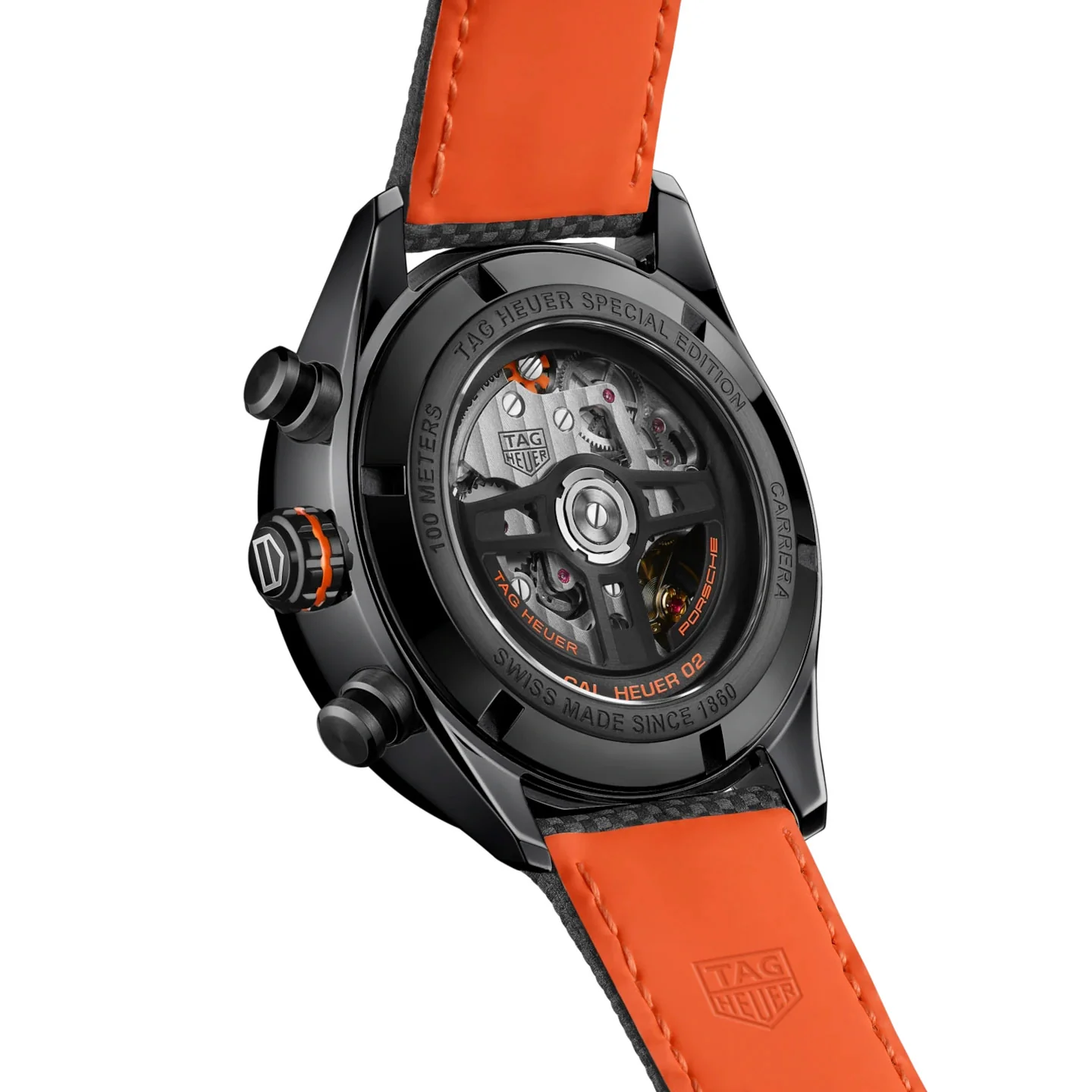 Tag Heuer Carrera Men's Black Orange Chronograph X Porsche Racing Special Edition Watch - Image 3