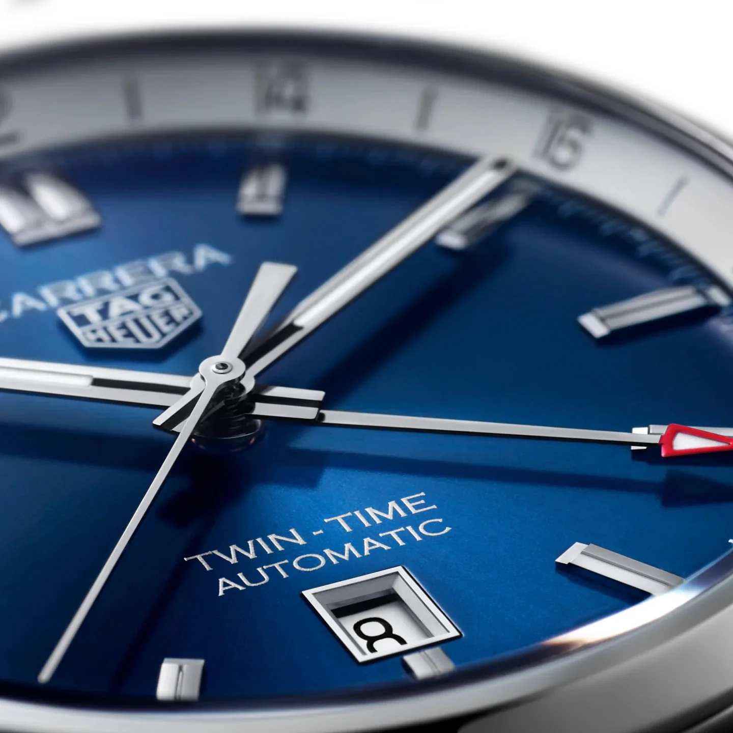 TAG Heuer Carrera Men's Blue Twin-Time Automatic Watch - Image 5