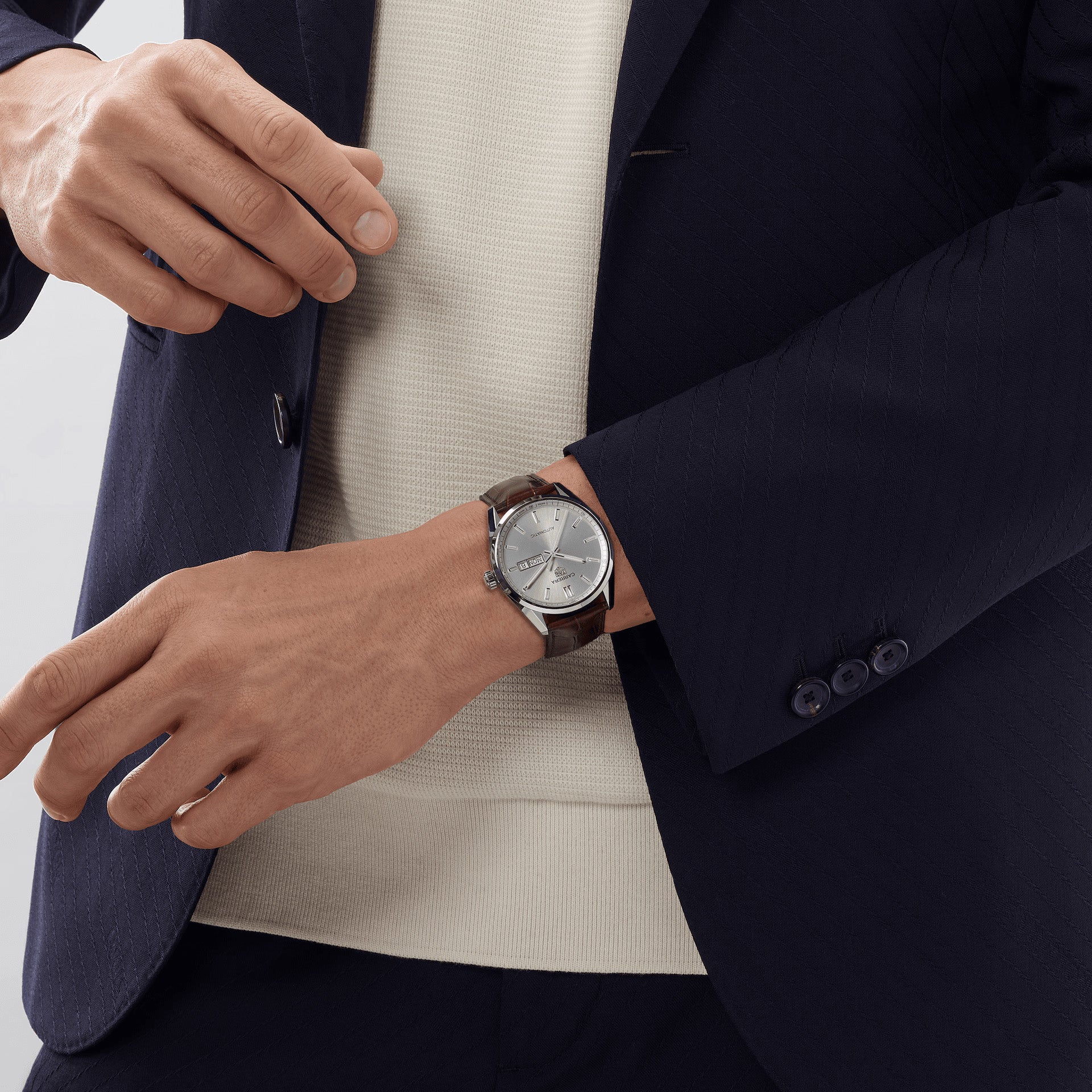 TAG Heuer Carrera Men's Brown Day-Date Watch - Image 6