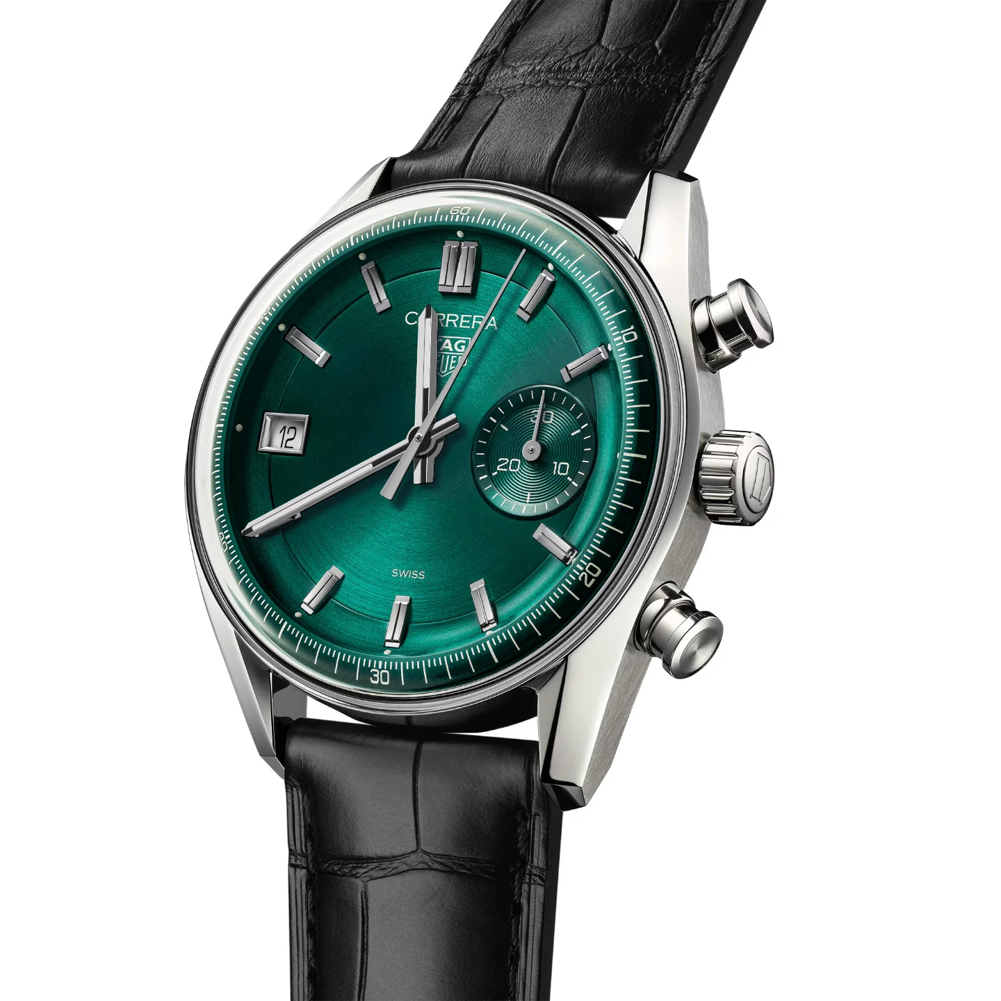TAG Heuer Carrera Men's Green Chronograph Watch - Image 2