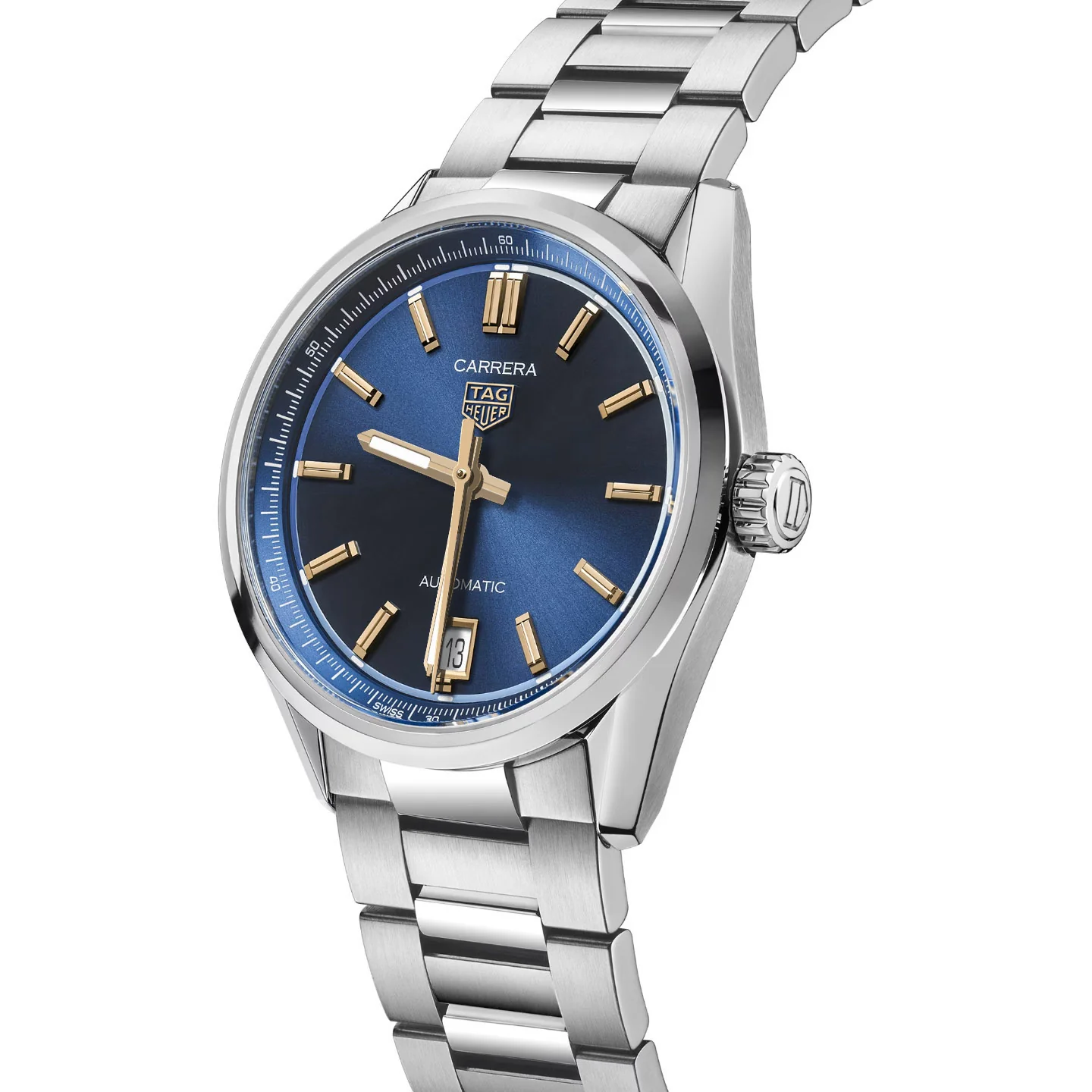 TAG Heuer Carrera Unisex Blue and Rose Gold Automatic Watch - Image 2