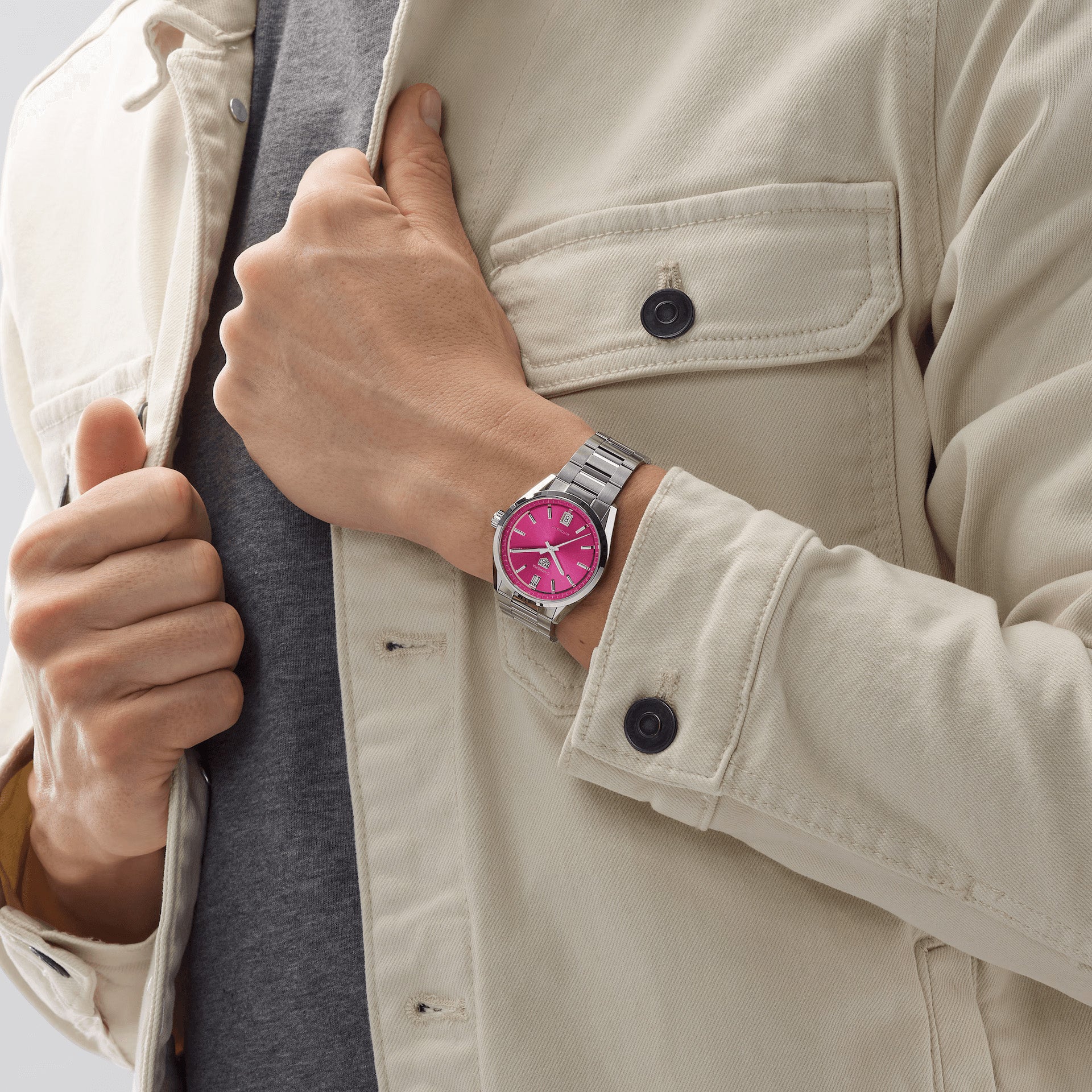 TAG Heuer Carrera Unisex Pink Automatic Watch - Image 6