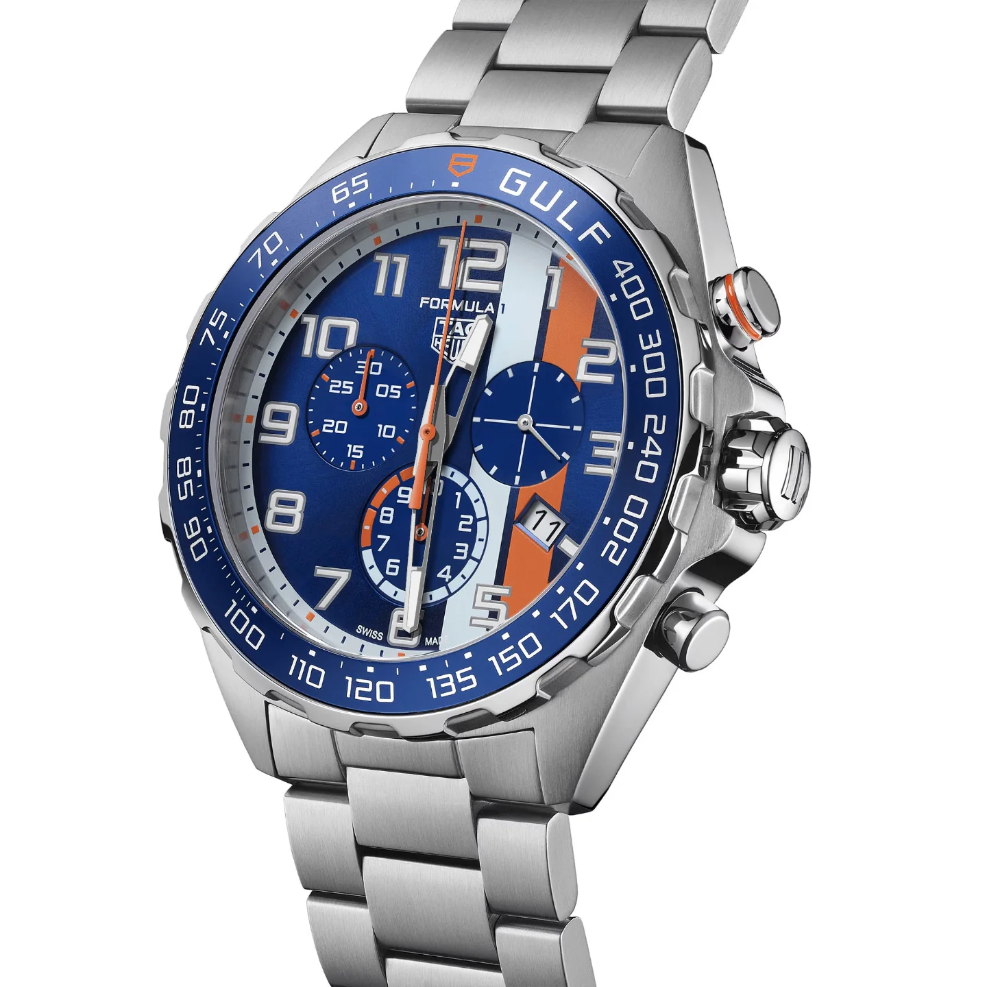 Tag Heuer Formula 1 Men's Gulf Special Edition Blue Chronograph Watch - Image 2