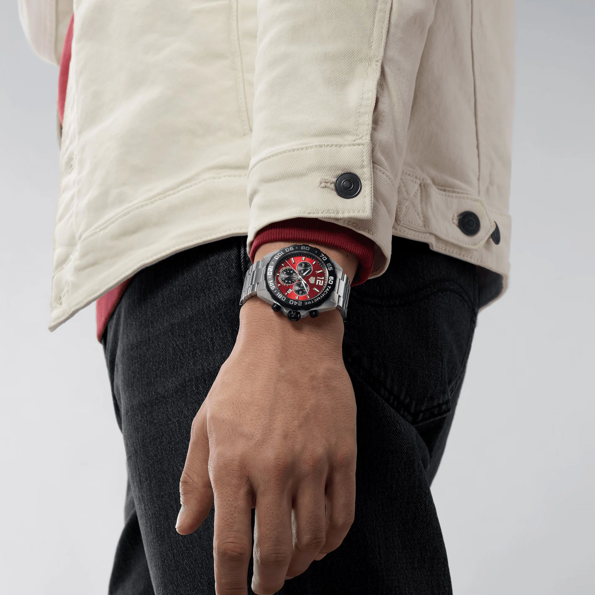 Tag Heuer Formula 1 Men's Red Chronograph Watch - Image 5