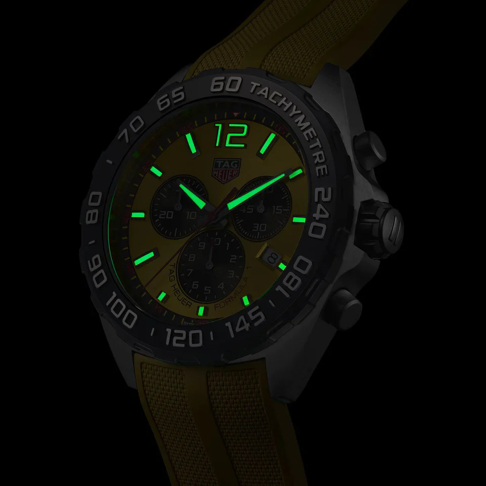 Tag Heuer Formula 1 Men's Yellow Chronograph Watch - Image 3