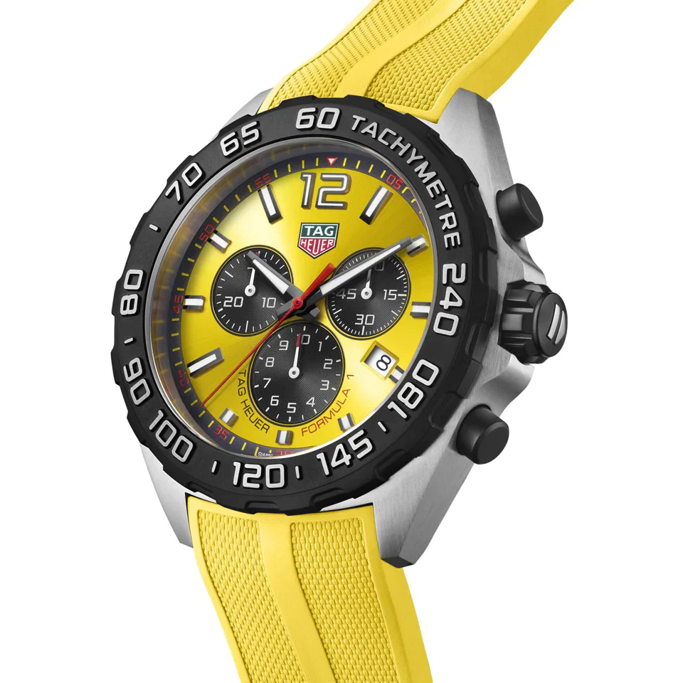 Tag Heuer Formula 1 Men's Yellow Chronograph Watch - Image 4