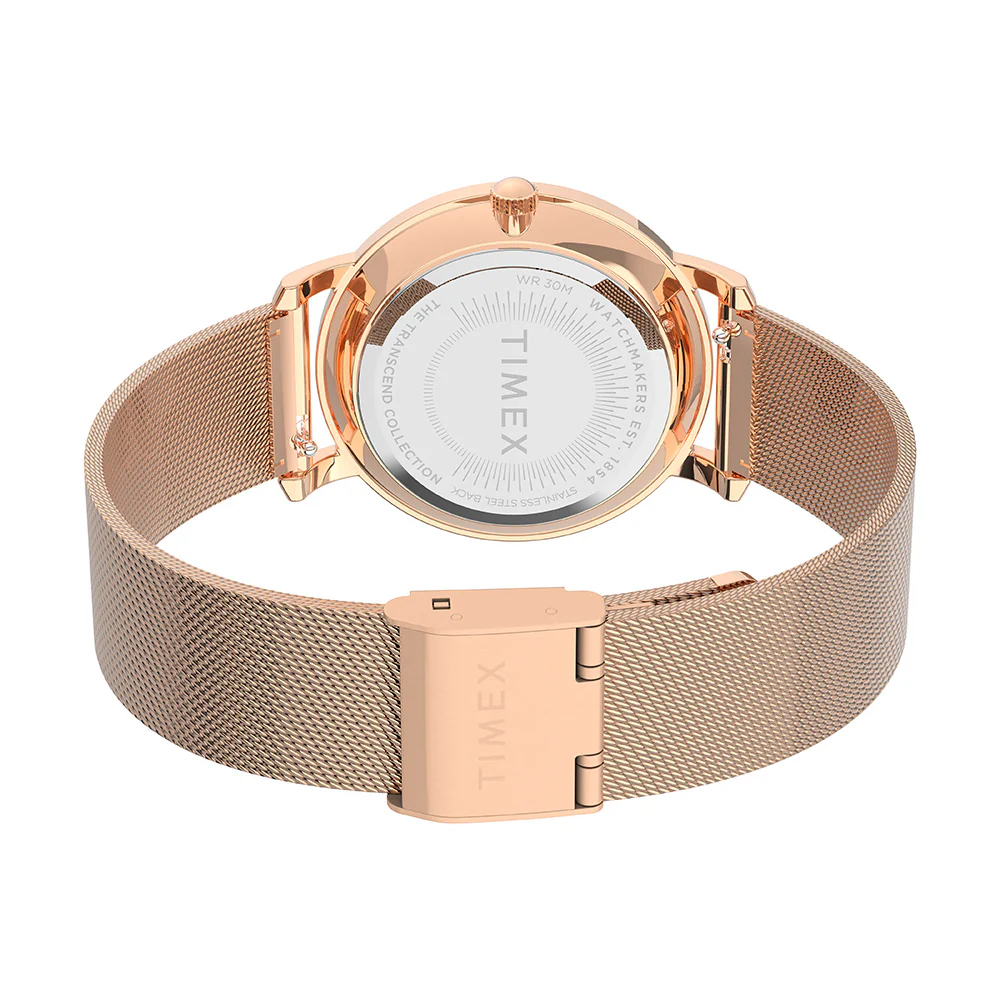 Timex Transcend Ladies Rose Gold Watch - Image 5