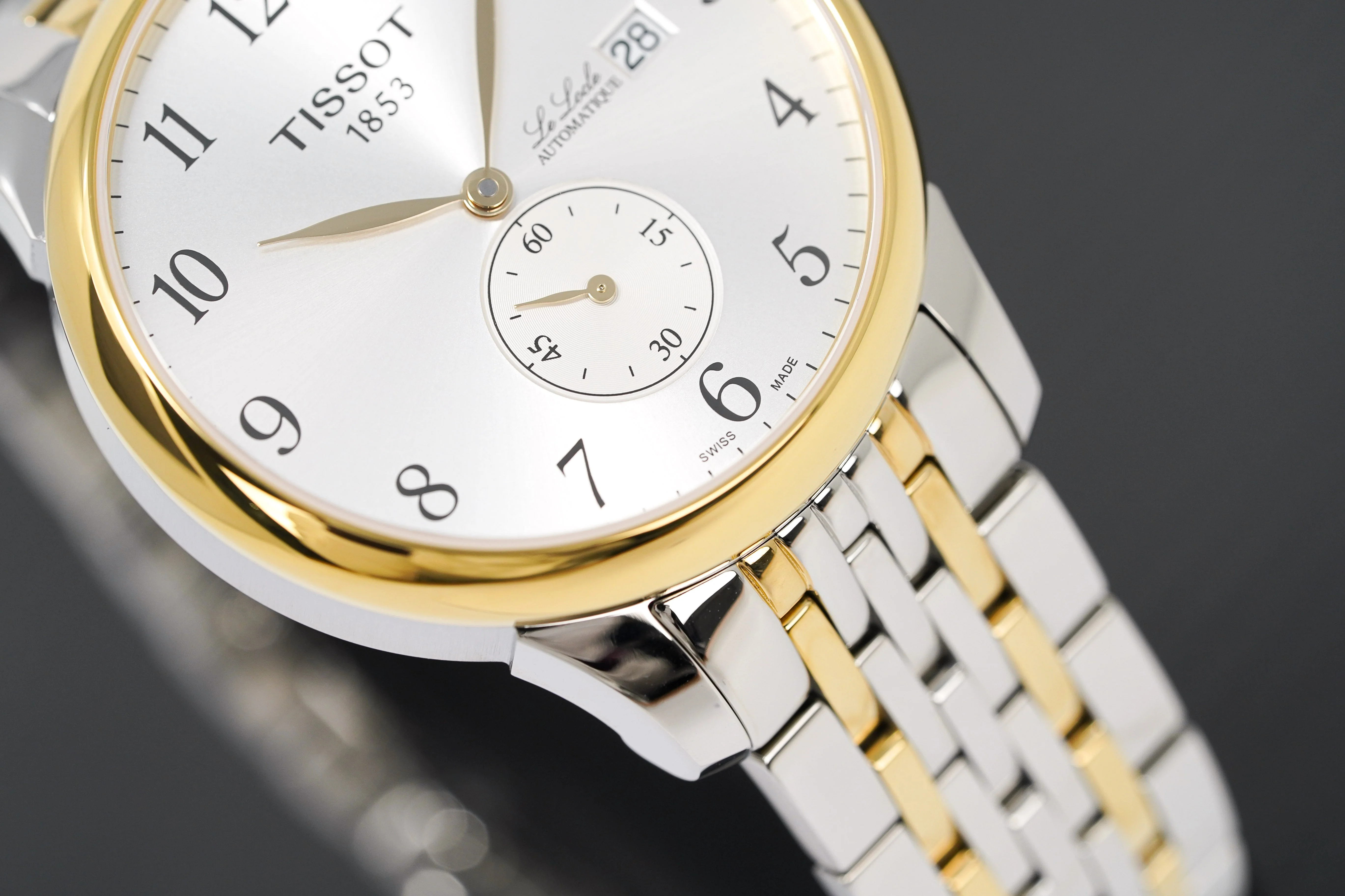 Tissot Le Locle Small Seconds Men's Silver Gold Watch - Image 5