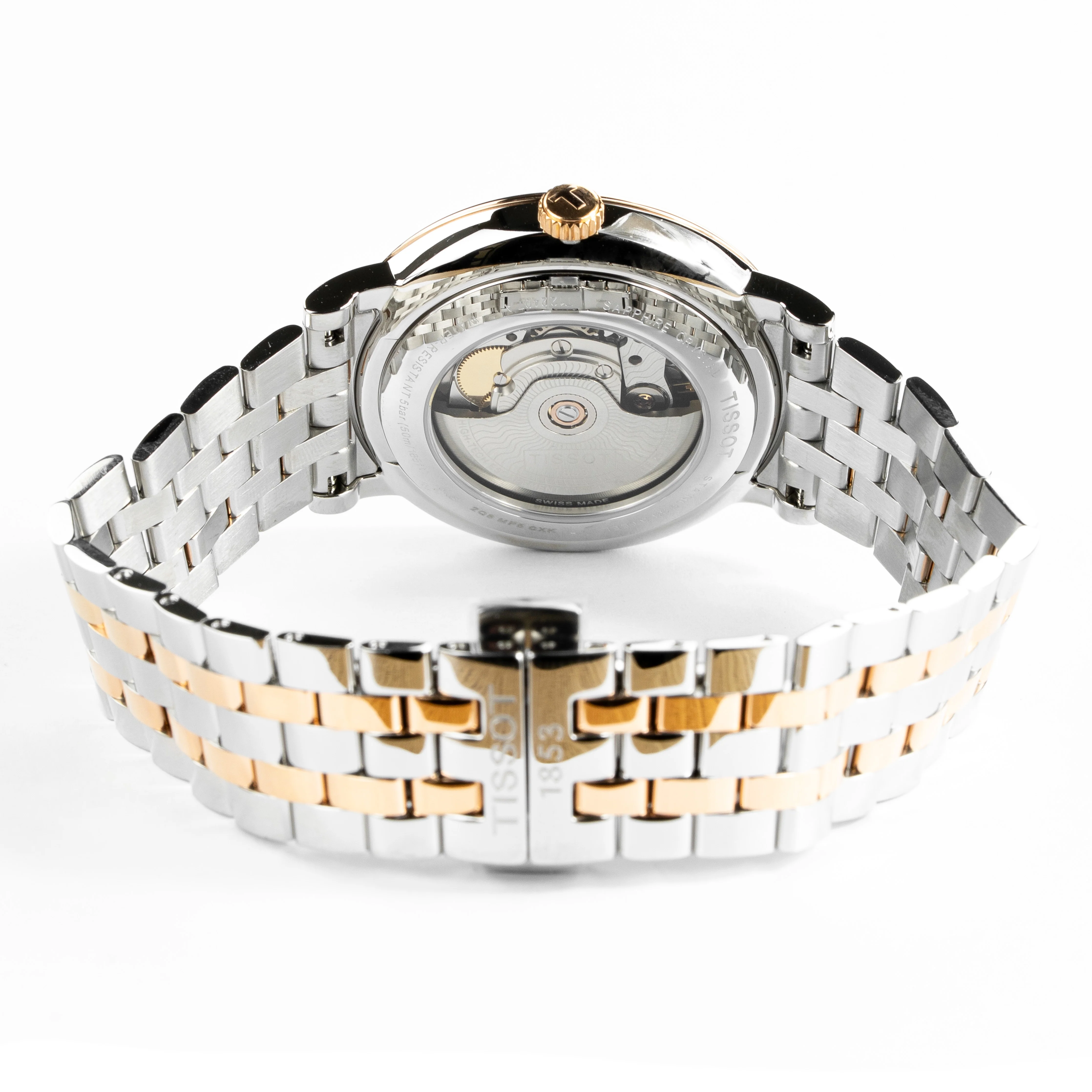 Tissot Carson Premium Automatic Powermatic 80 Men's Rose Gold Two-Tone Watch - Image 2