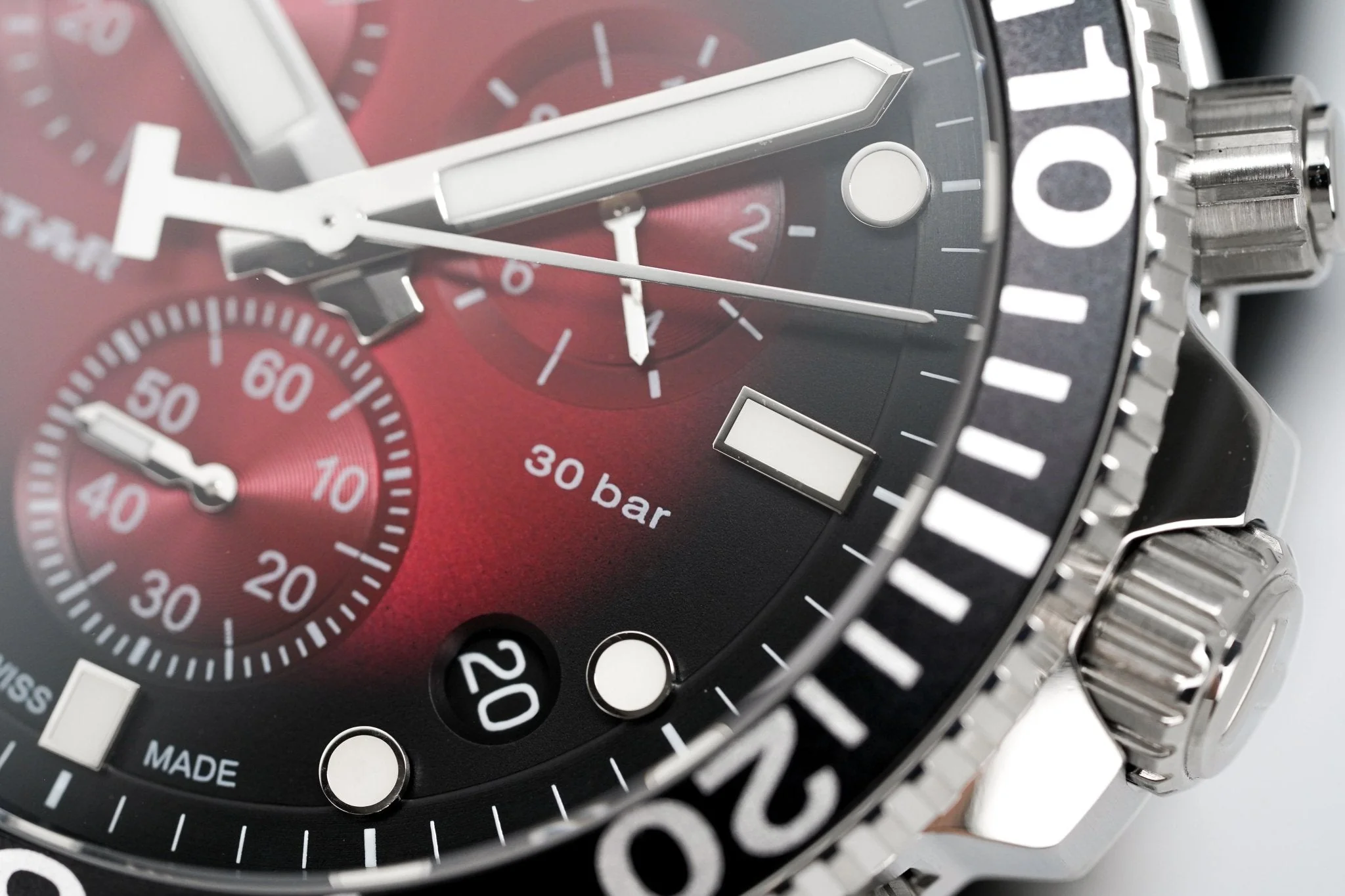Tissot Chronograph Watch SEASTAR 1000 Red Rubber - Image 8