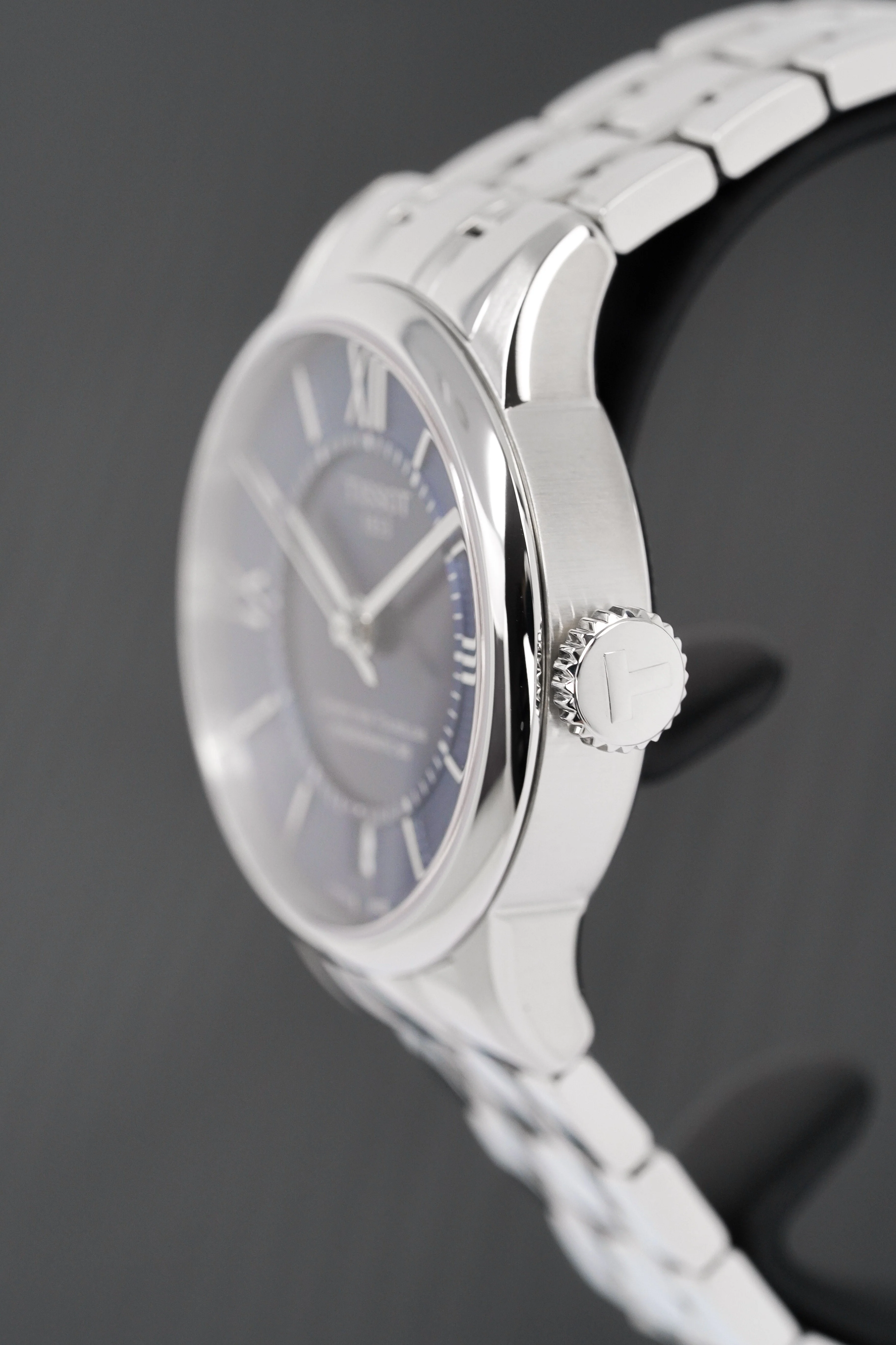 Tissot Chemin Des Tourelles Powermatic 80 Ladies Blue Grey Watch - Image 6