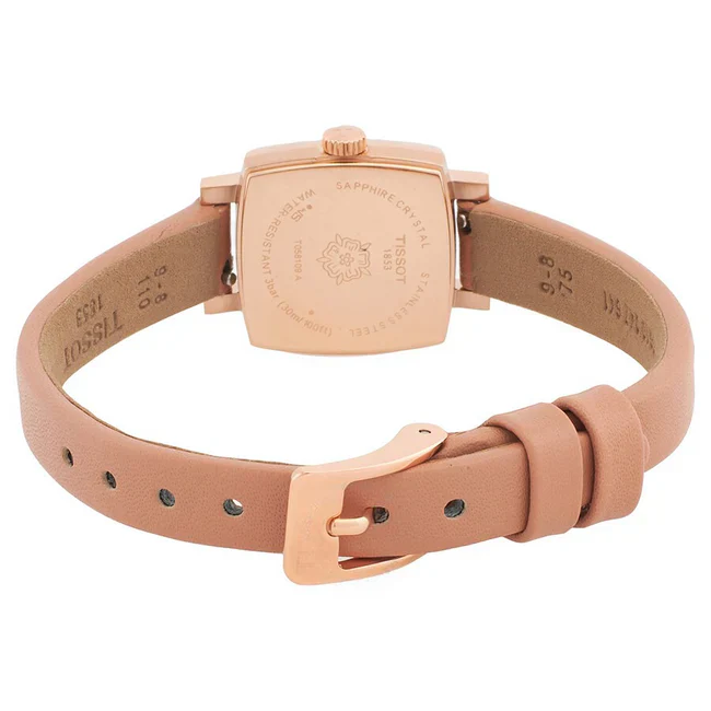 Tissot Lovely Summer Set Square Ladies' Rose Gold Watch - Image 3