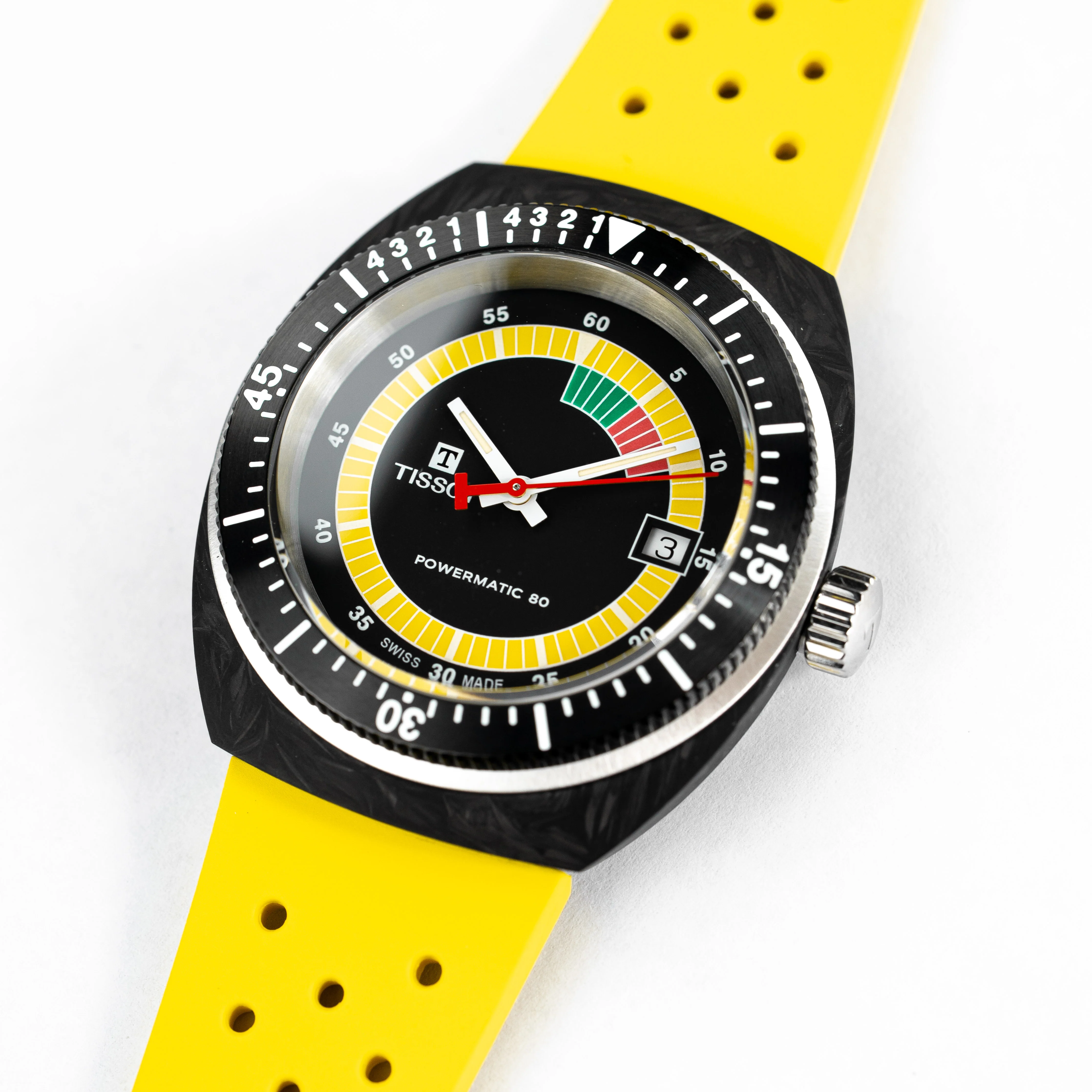 Tissot T-Sport Sideral Powermatic 80 Men's Yellow Watch - Image 3