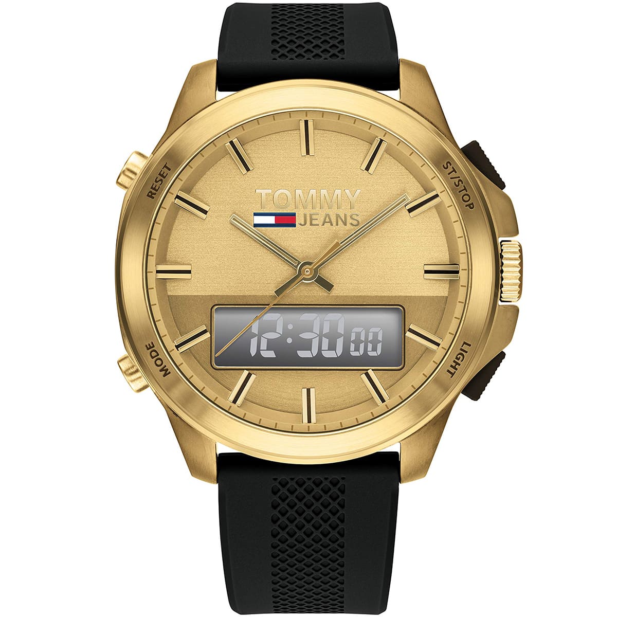 Tommy Hilfiger Men's Watch Analogue/Digital Yellow Gold