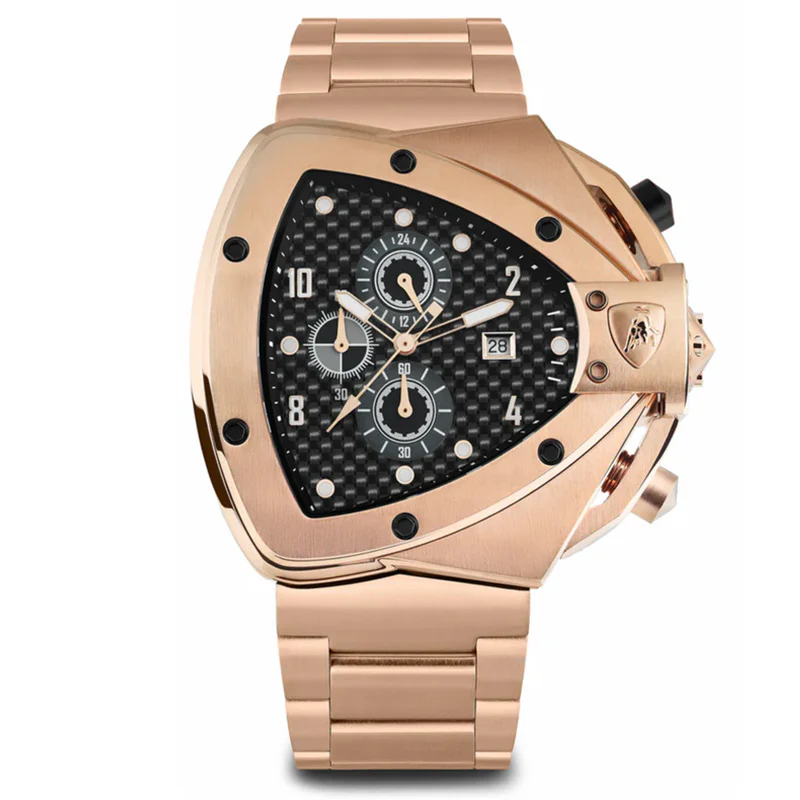 Tonino Lamborghini Men's Chronograph Watch Spyder Horizontal Rose Gold