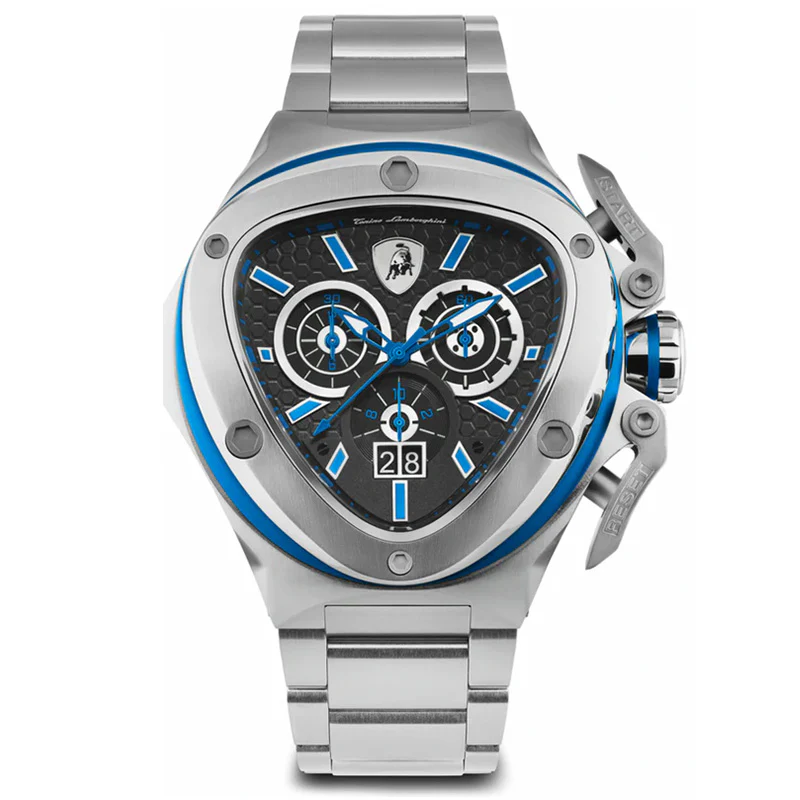 Tonino Lamborghini Spyder X SS Chronograph Date steel Blue