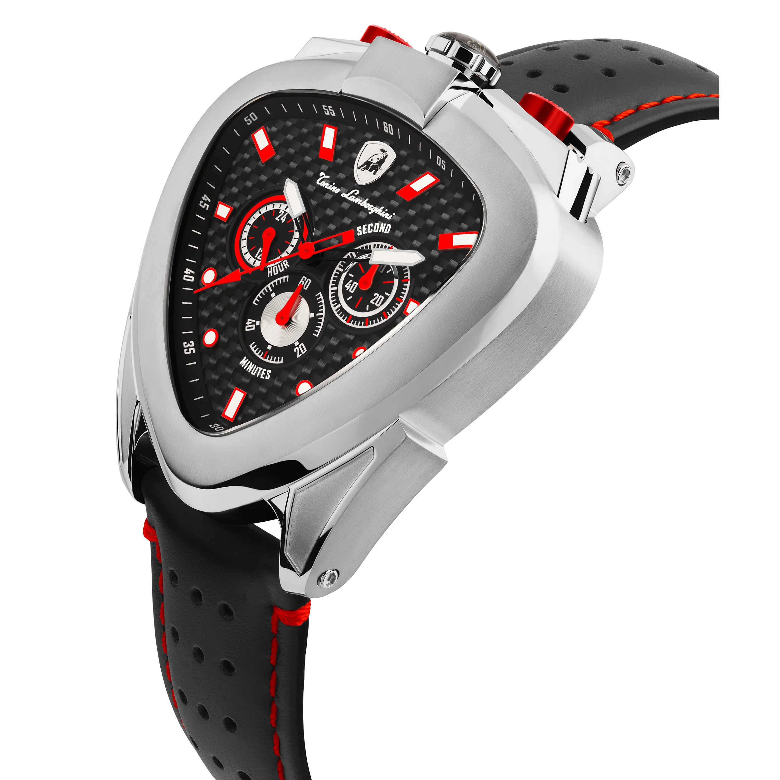 Tonino Lamborghini Spyder 12 H Men's Black Silver Chronograph Watch - Image 2