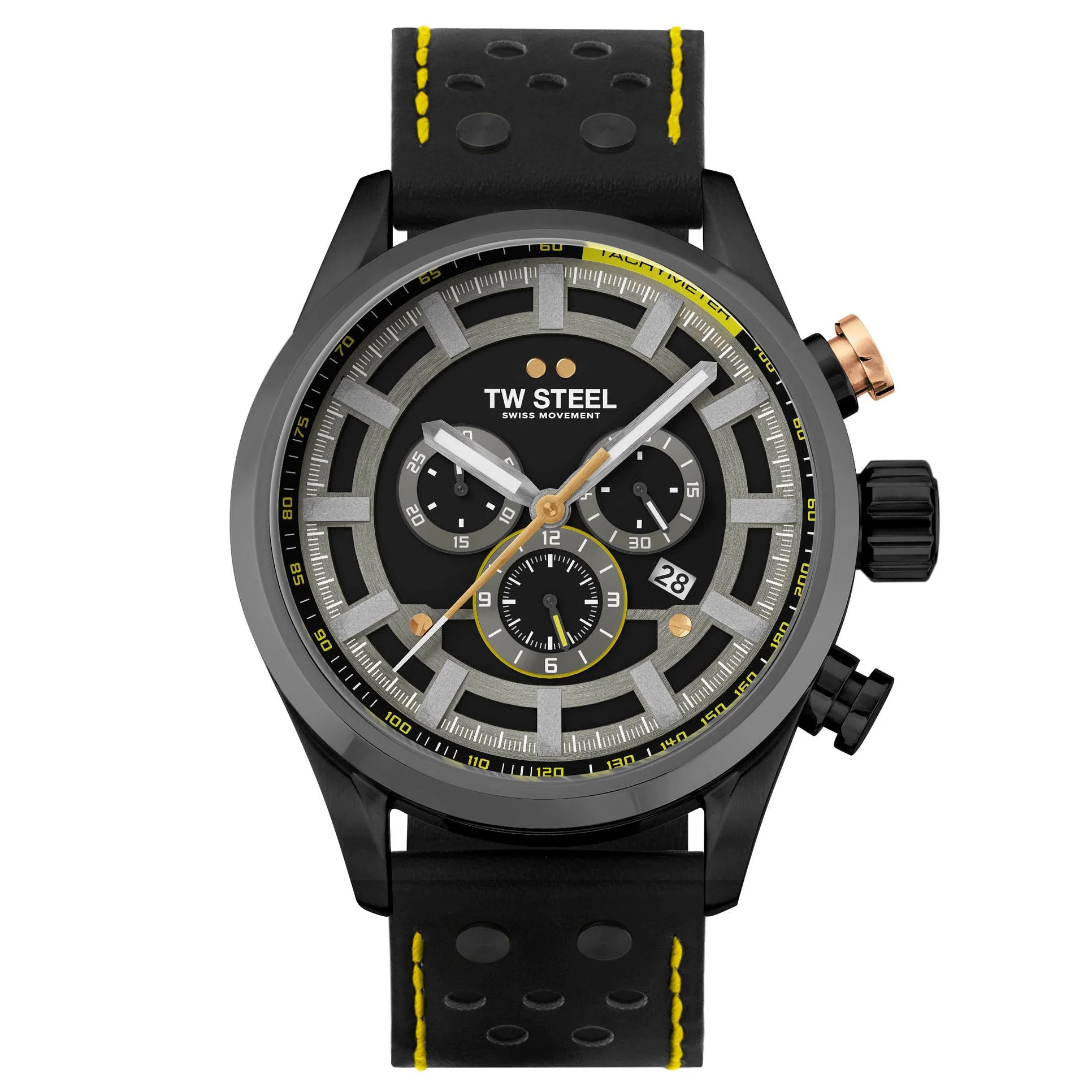 TW Steel Men's Black Swiss Volante Watch
