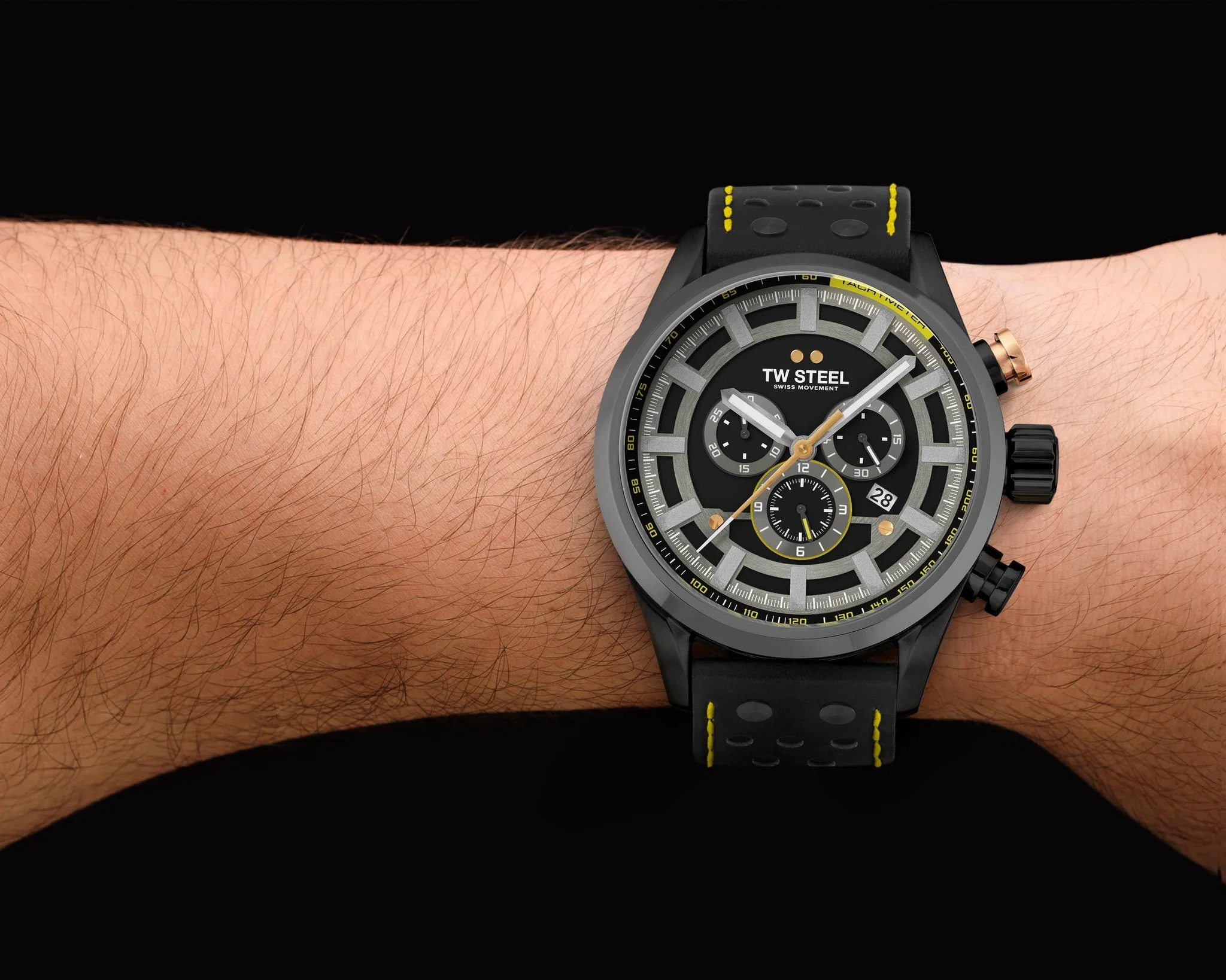 TW Steel Men's Black Swiss Volante Watch - Image 5