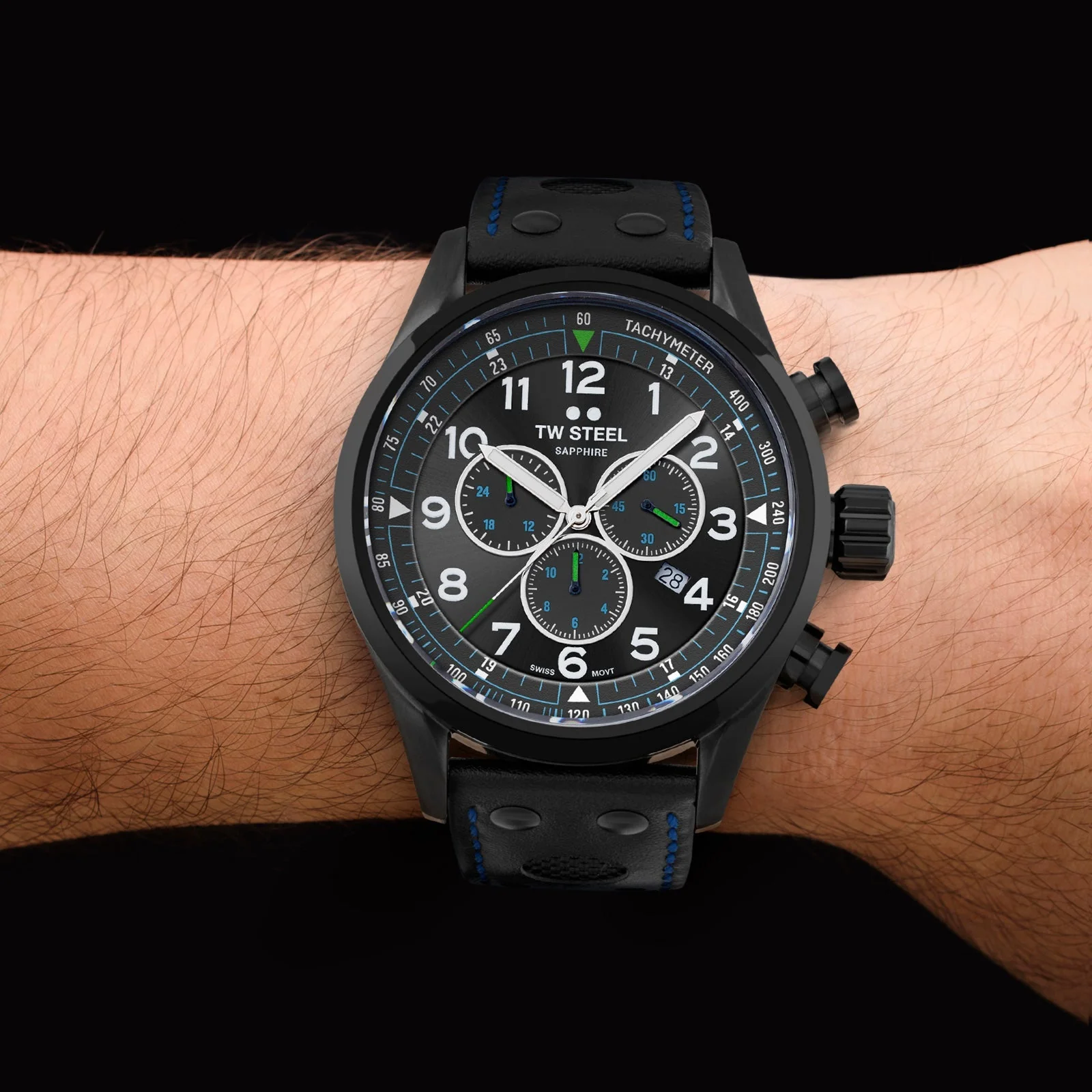 TW Steel Men's Black Swiss Volante Watch - Image 5
