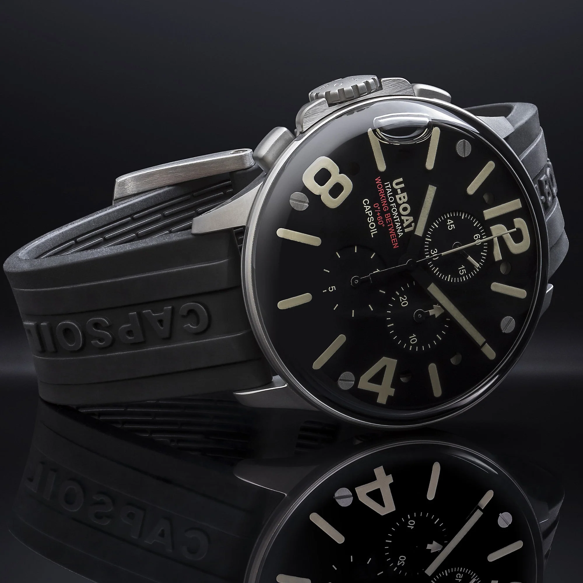U-Boat Men's Capsoil Black Watch - Image 2
