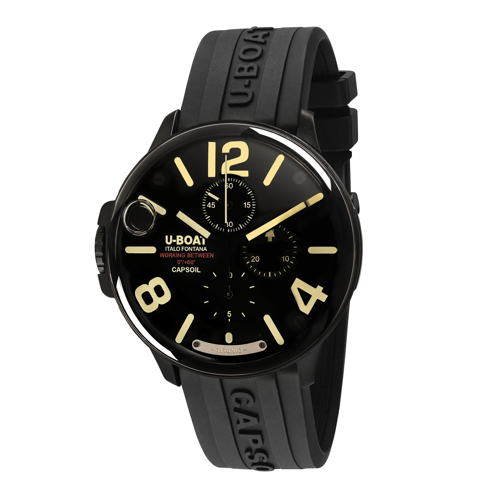 U-Boat Capsoil 45 Chrono Titanium DLC Men's Watch