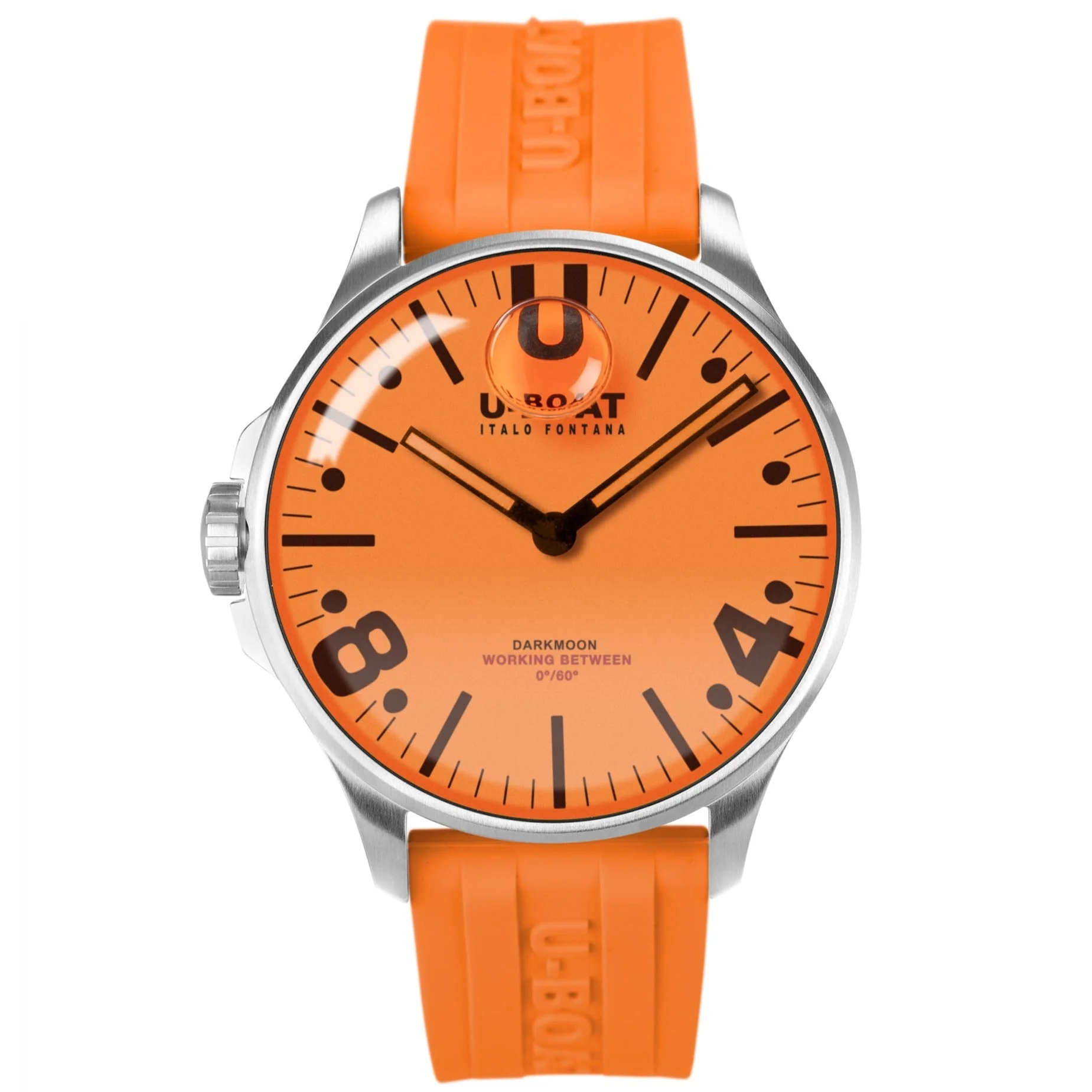 U-Boat 8965 Men's Darkmoon 44mm Orange SS Watch