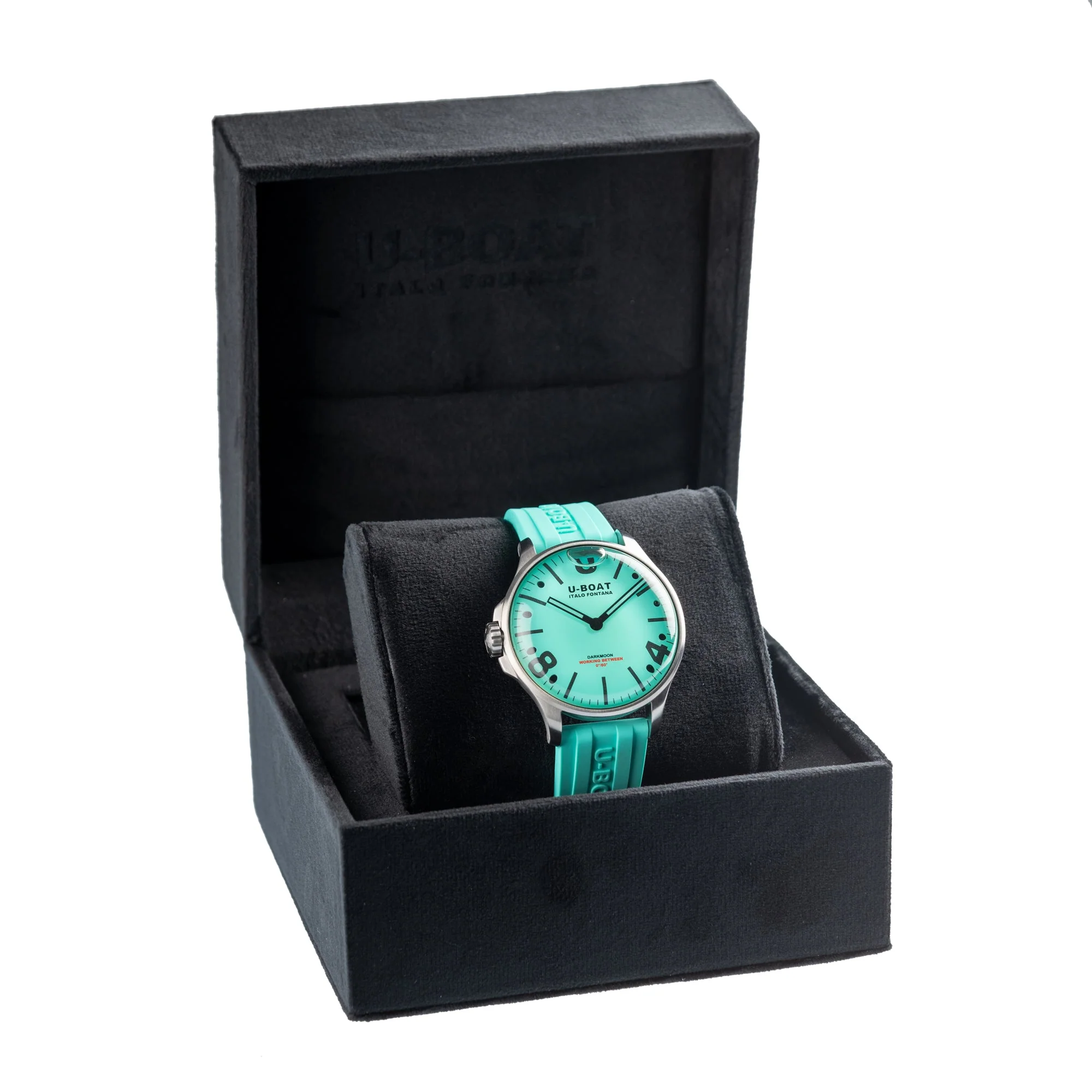 U-Boat 8966 Men's Darkmoon 44mm Aquamarine SS Watch - Image 3