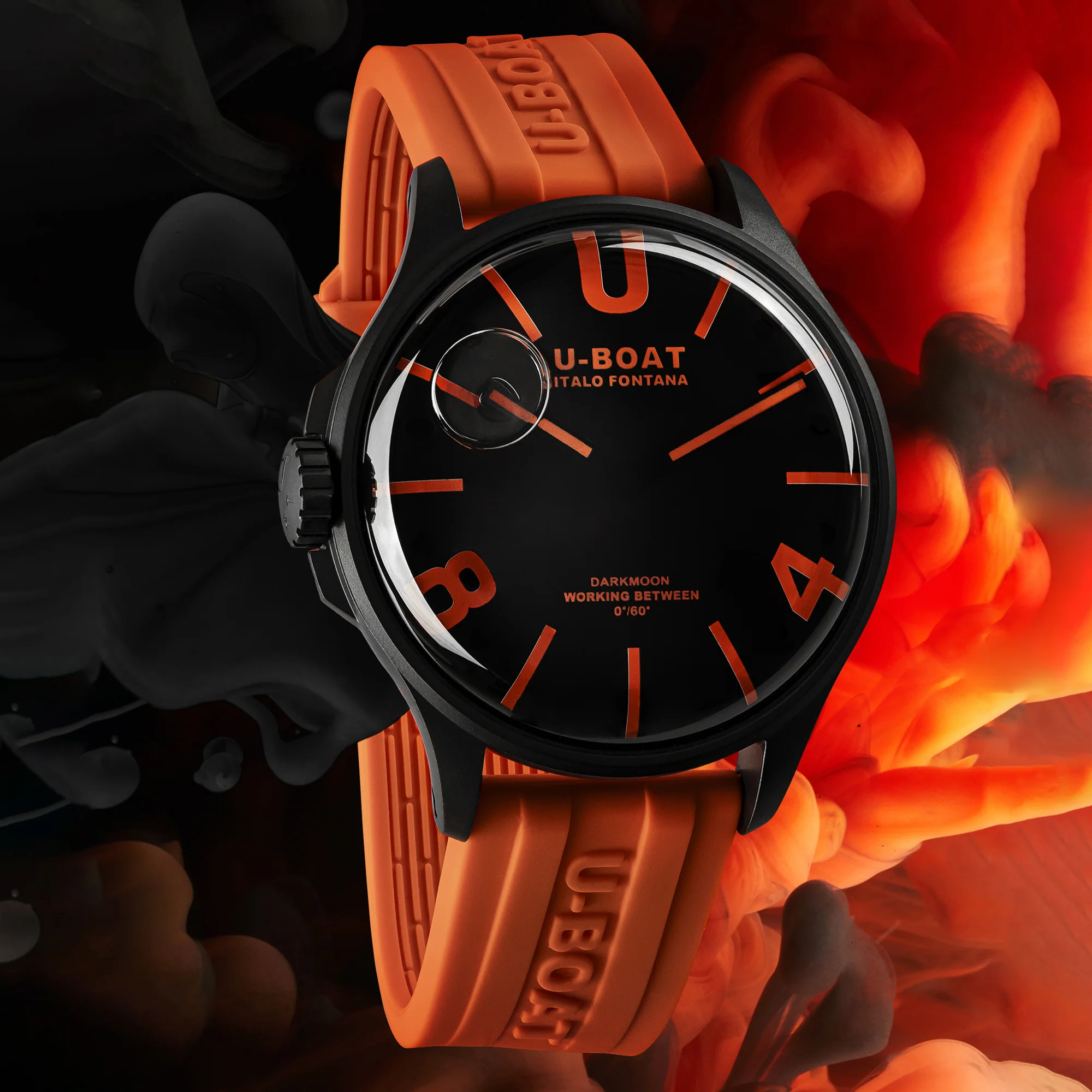 U-Boat Capsoil Darkmoon Men's Orange Watch - Image 4