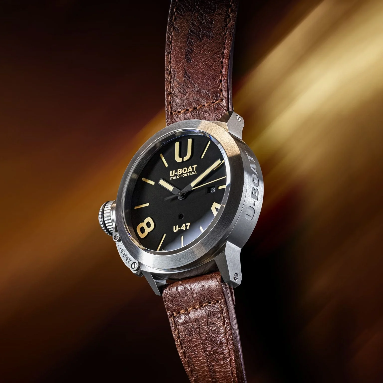 U-Boat Classico U-47 Men’s Black Brown Watch - Image 3