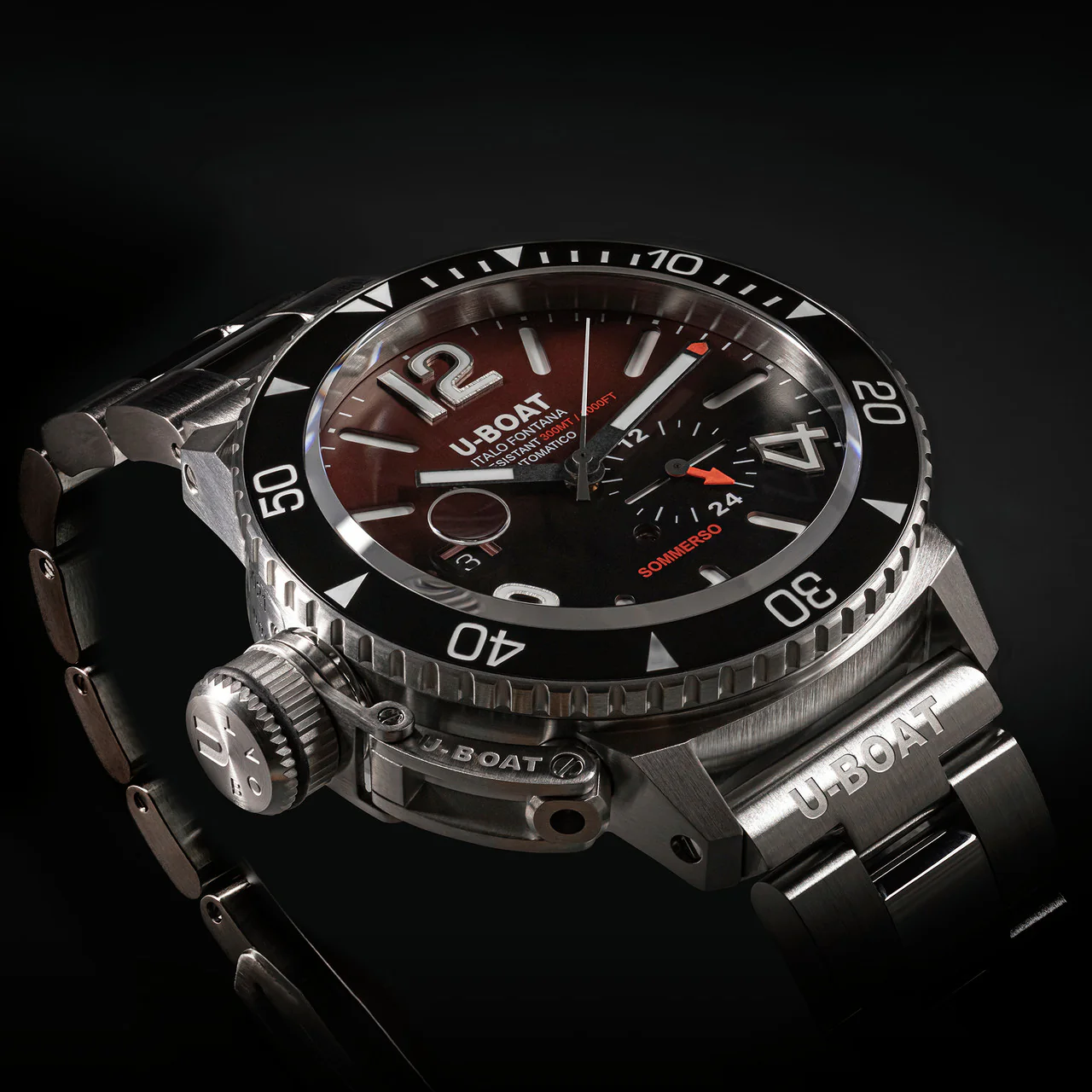 U-Boat Sommerso Ceramic Bordeaux/MT Men's Silver Watch - Image 3