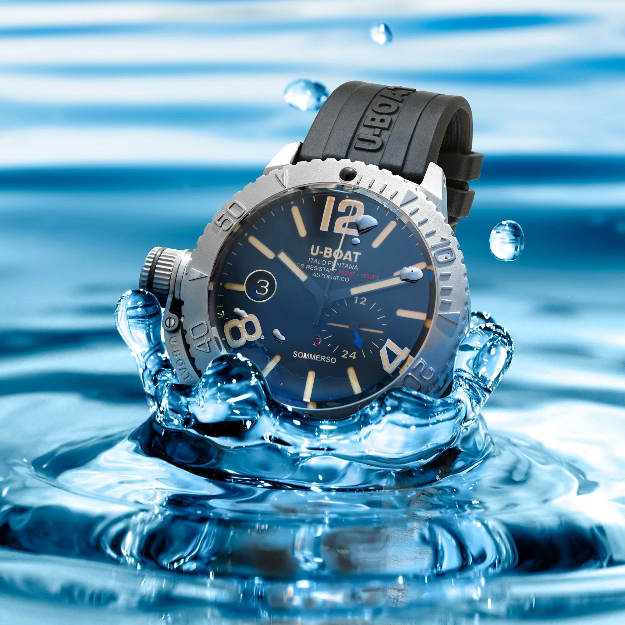 U-Boat Sommerso Diver Men’s Black Watch - Image 3