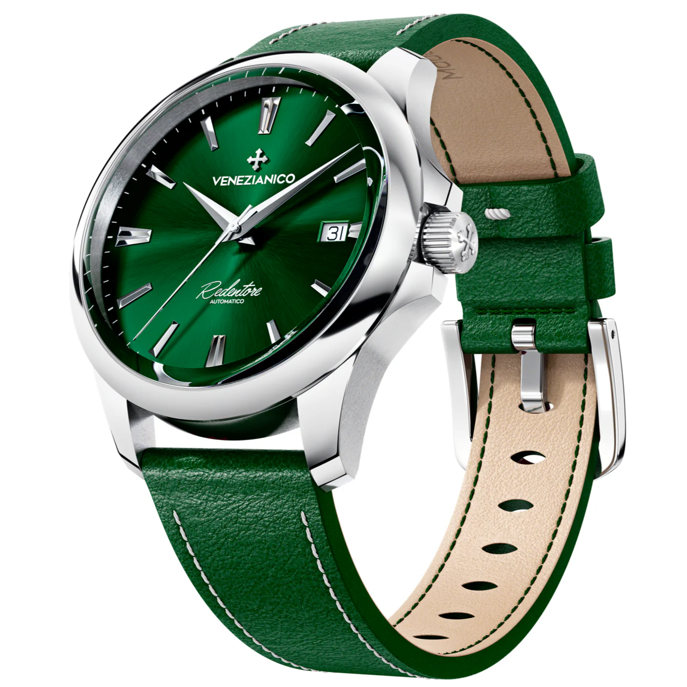 Venezianico Redentore 40 Men's Green Watch - Image 4