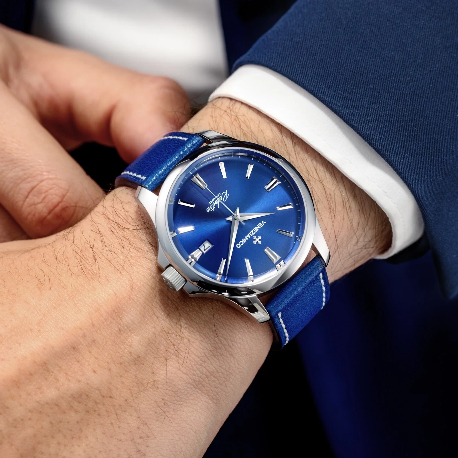 Venezianico Redentore 40 Men's Blue Watch - Image 5