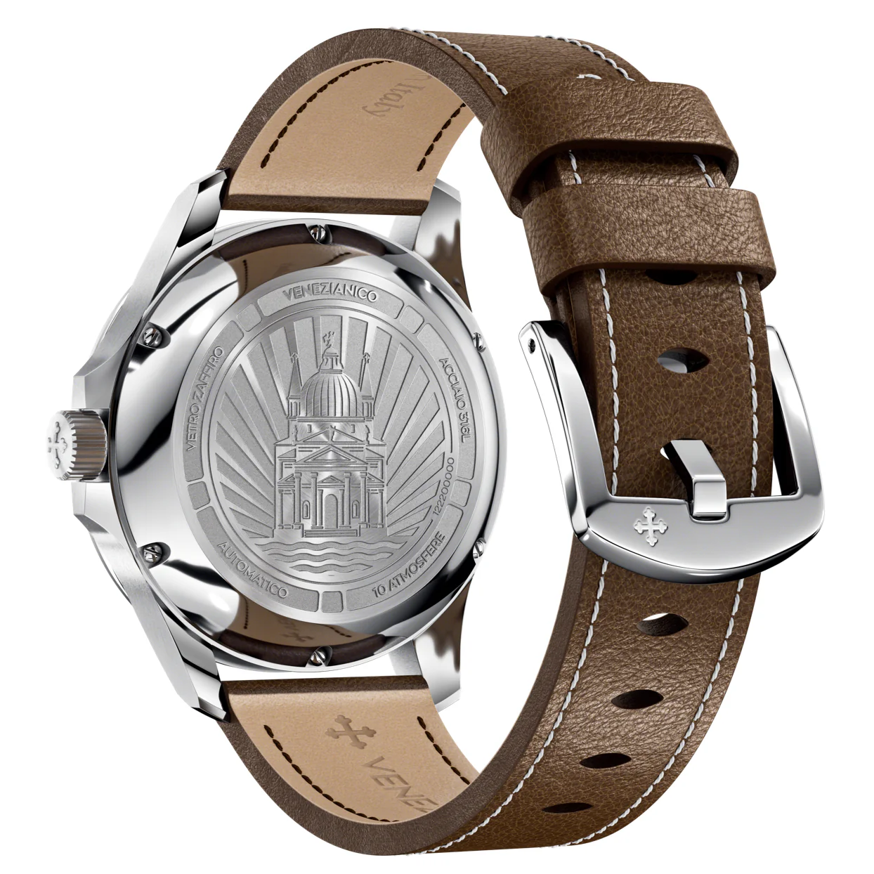 Venezianico Redentore 40 Men's White Watch - Image 2