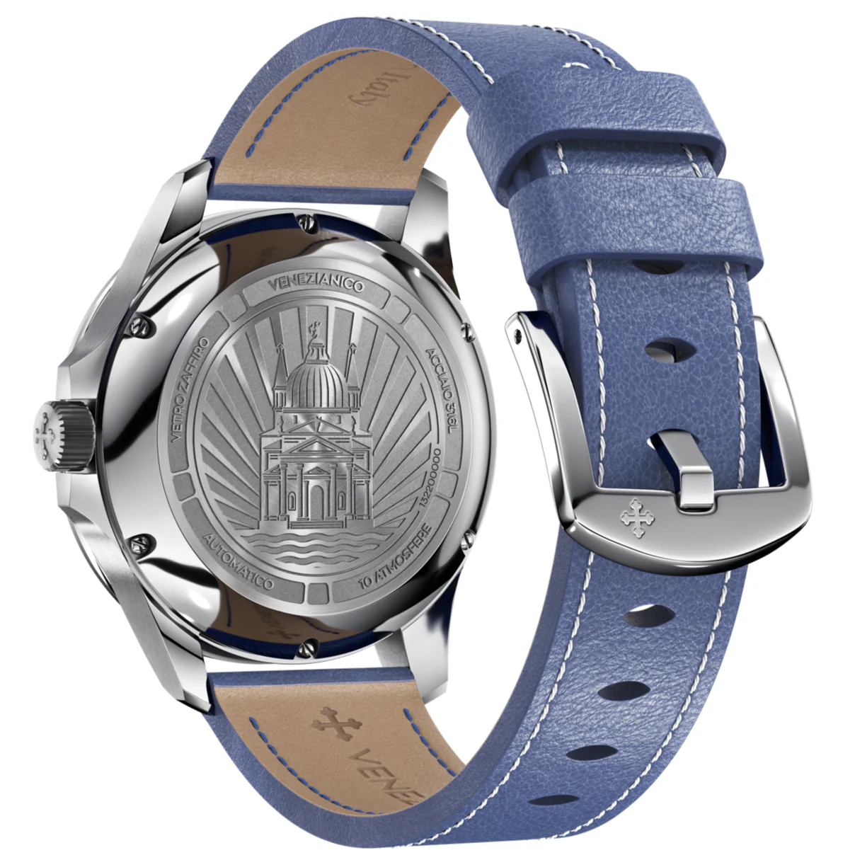 Venezianico Redentore Riserva di Carica Men's Blue Watch - Image 3