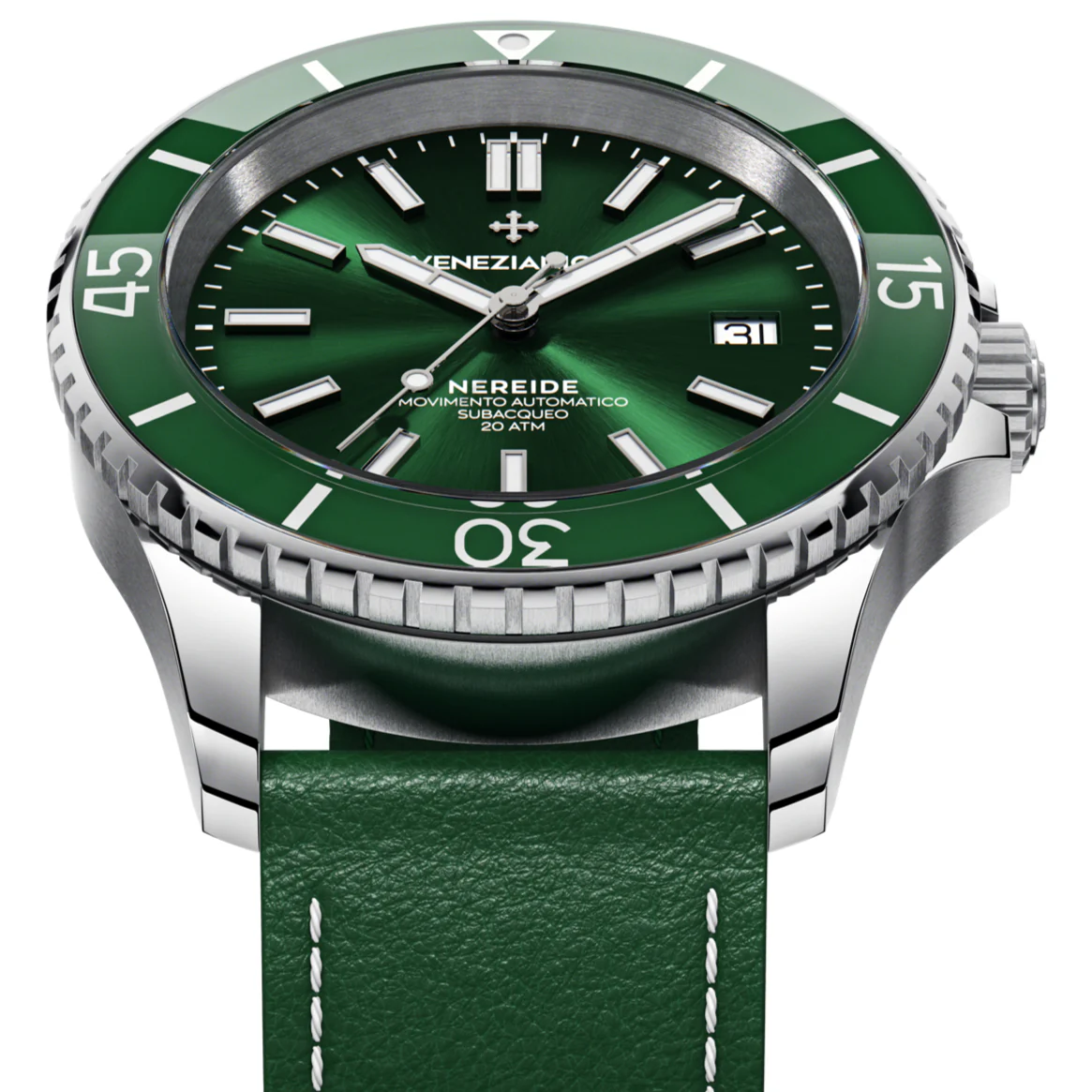 Venezianico Nereide 42 Men's Green Watch - Image 2