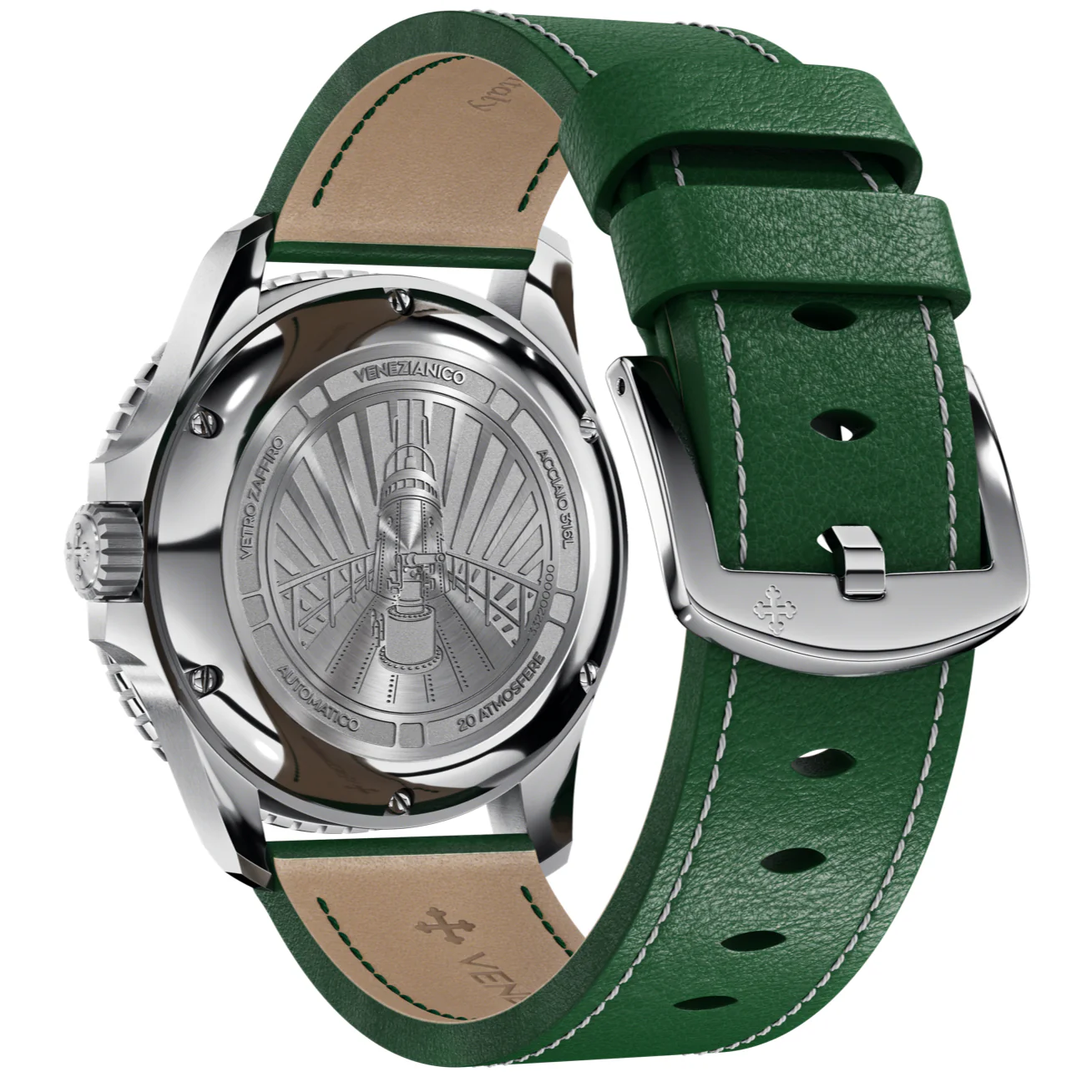 Venezianico Nereide 42 Men's Green Watch - Image 4