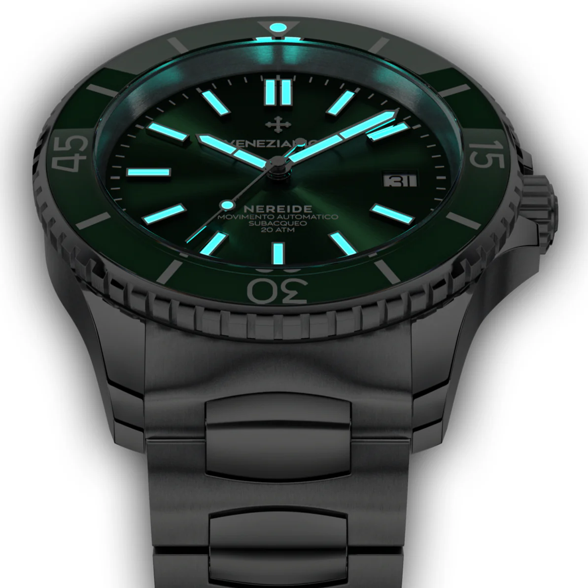 Venezianico Nereide 42 Men's Green Watch - Image 3