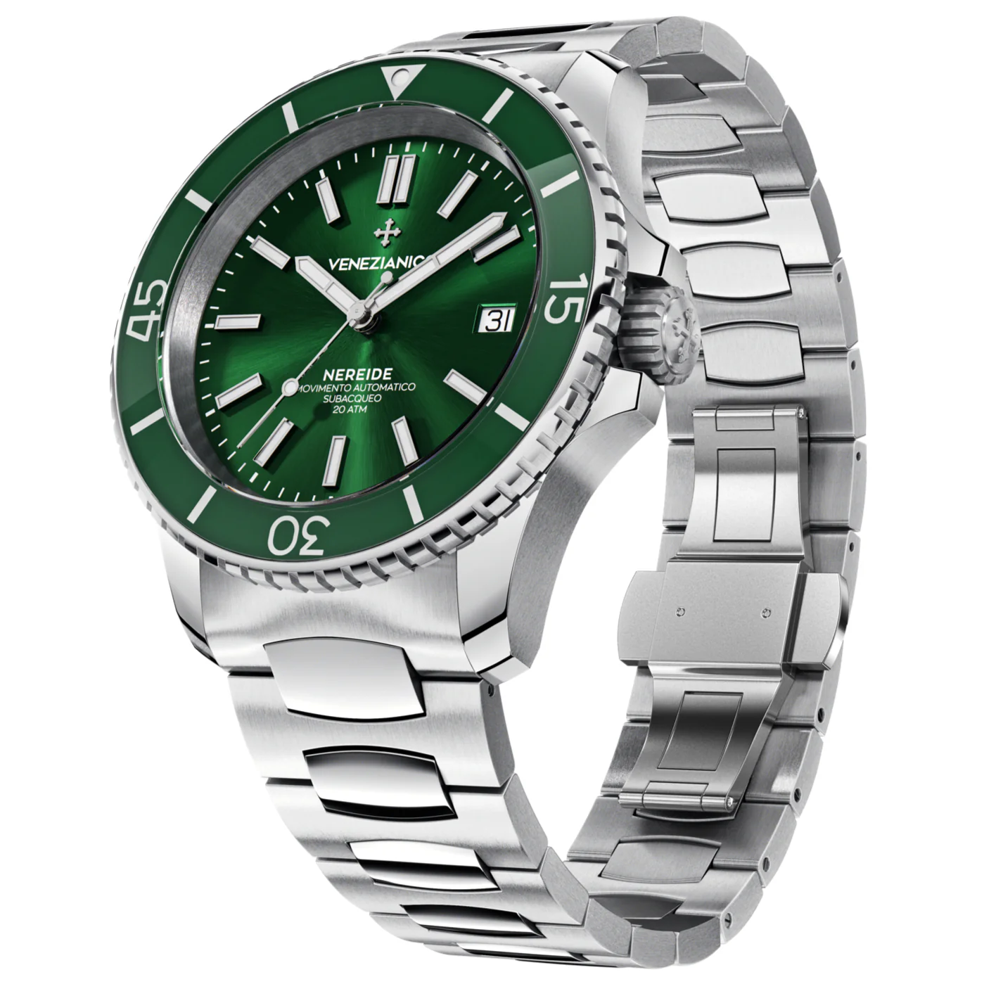 Venezianico Nereide 42 Men's Green Watch - Image 5